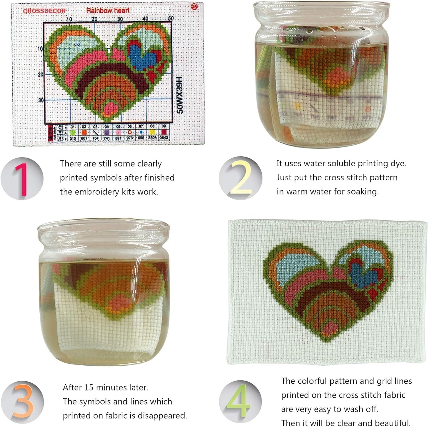 Gnome Cross Stitch Kits for Adults Beginner,Home Counted Cross Stitch Kits Printed Stitching Cute Patterns Dimensions Needlepoint Art Crafts Embroidery Kits for Adults Beginners