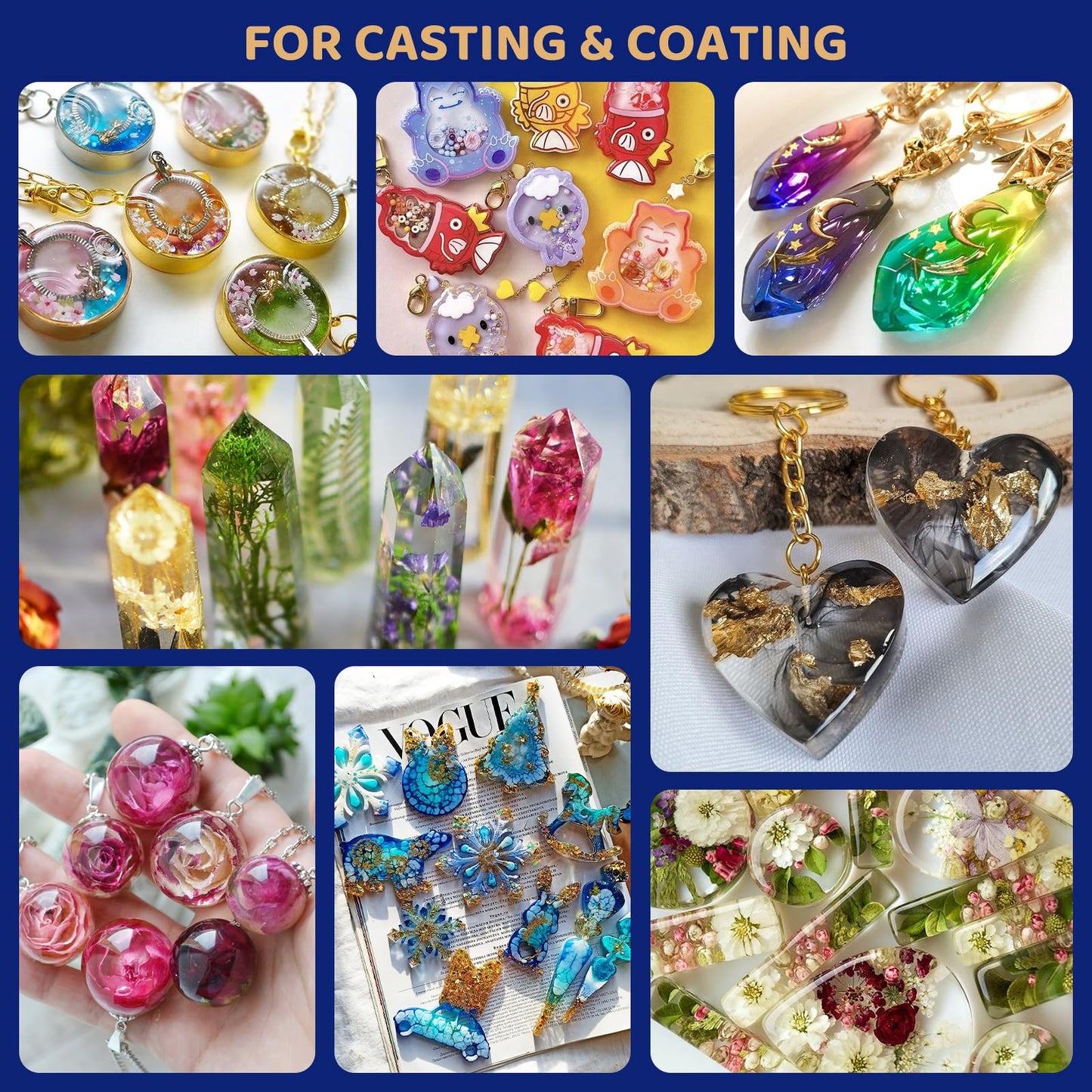 Wayin 100g UV Resin-Crystal Clear Ultraviolet Curing UV Resin for DIY Jewelry Making, Craft Decoration, Hard Transparent Glue Solar Cure Sunlight Activated Resin for Casting & Coating