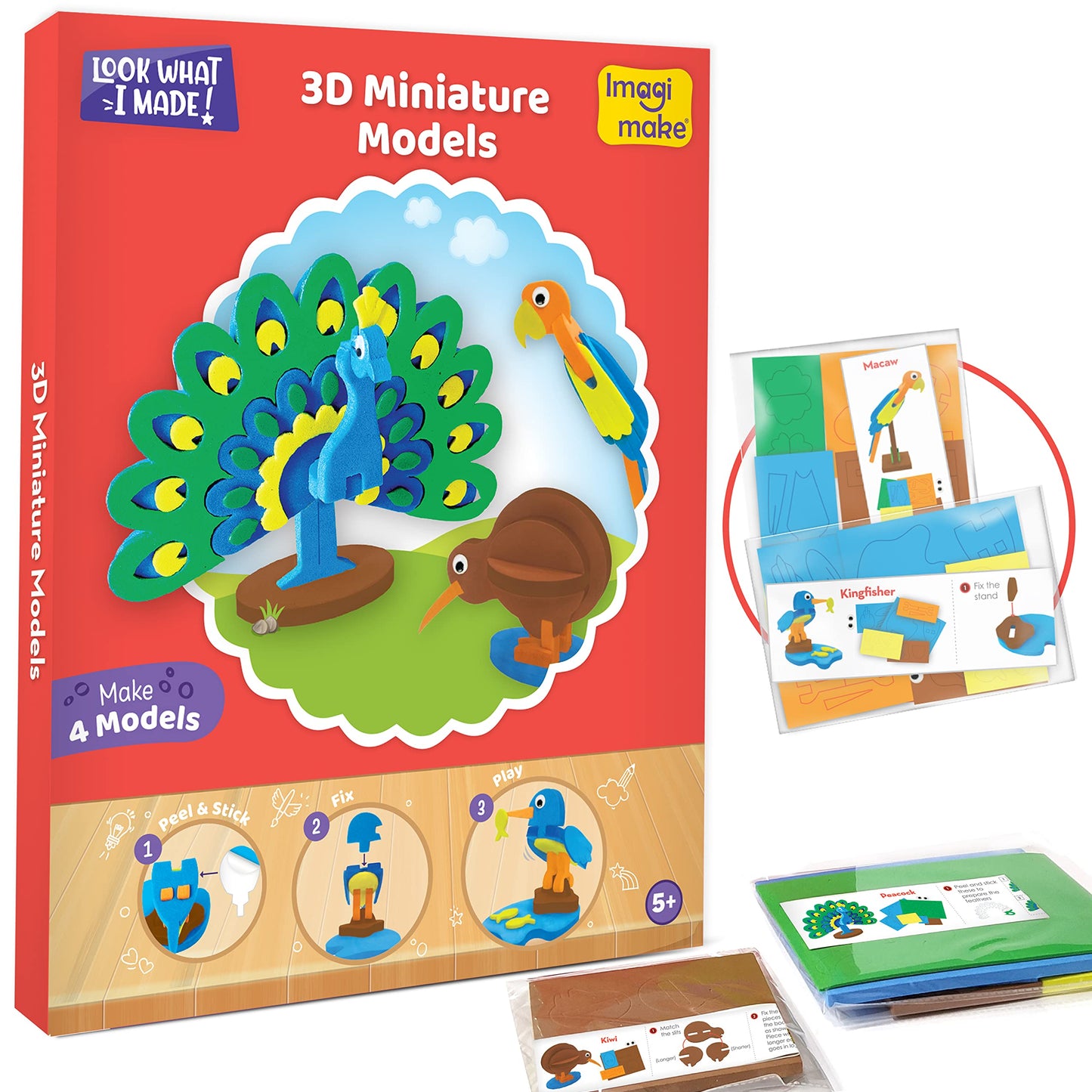 Imagimake 5-in-1 Awesome Craft Kit | Includes 15+ Projects | Crafts for Kids Ages 4-8 | 5 to 7 Year Old Girl Birthday Gifts | Arts and Crafts for Kids Ages 6-8 | 6 Year Old Girl Birthday Gift