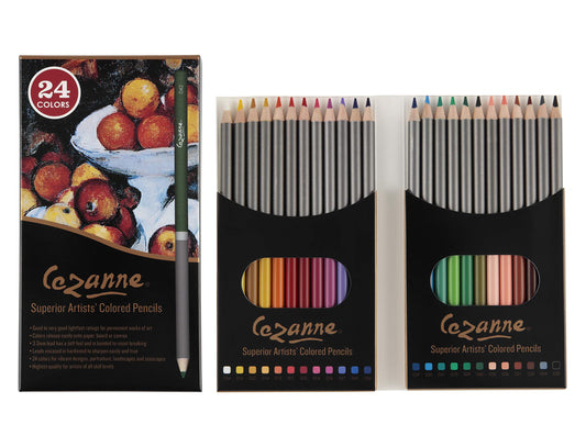 Creative Mark Cezanne Premium Colored Pencils MultiColor Set of 24 - Highly-Pigmented Drawing Pencils - Coloring Pencils for Drawing, Blending, Coloring, and More