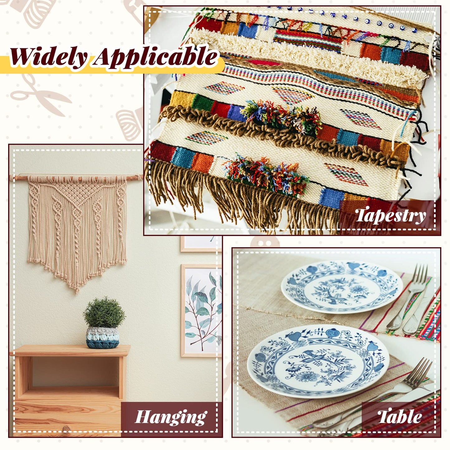 24 Pack Cardboard Weaving Looms Weaving Wide Notch Loom Boards Loom for Beginners Knitting Sewing Crochet Basket Jewelry Arts Crafts, 6-1/2 x 13 Inch