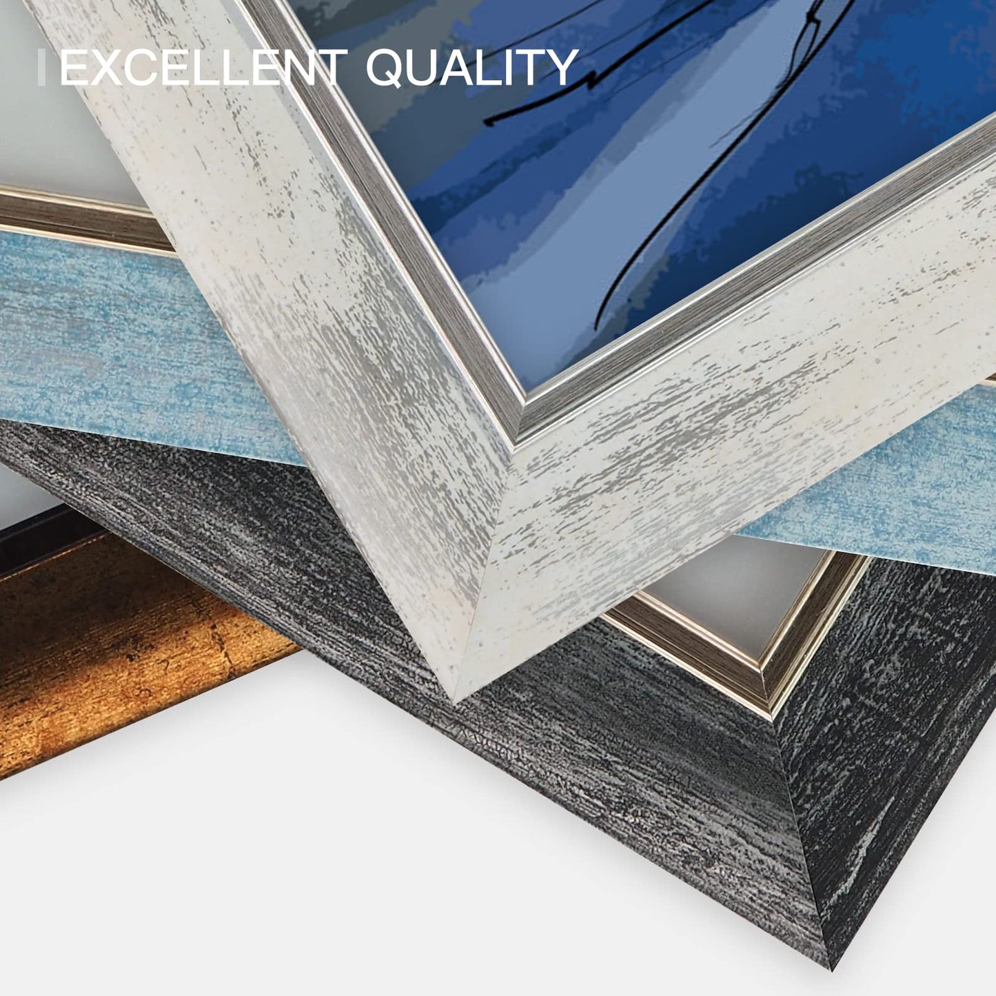 4x6 Picture Frames Set of 4 Rustic Retro Photo Frame with plexiglass Glass Wall Mount and Tabletop Display Family Friends Wedding Gift