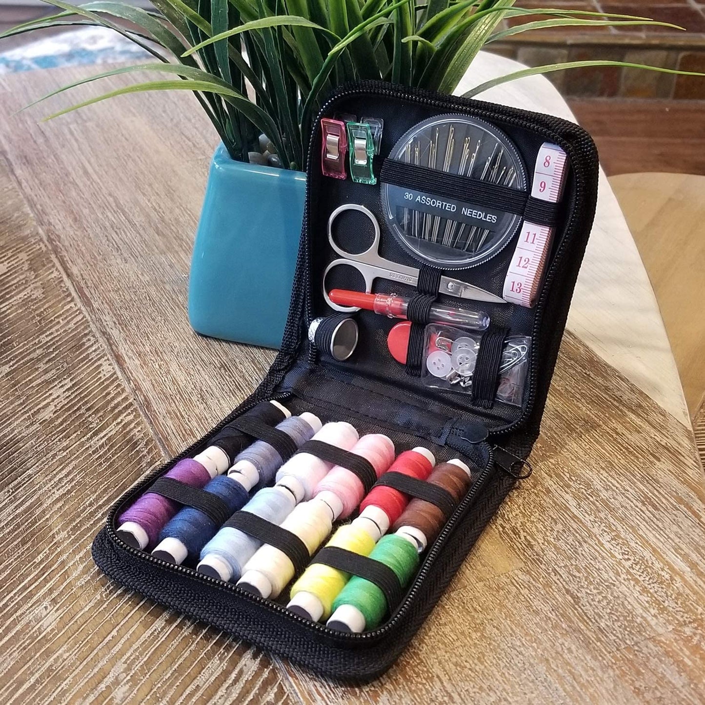 ARTIKA Travel Sewing Kit, 59-Piece Portable Kit for Travel, Includes Scissors, Thread, Tape Measure - Sewing Accessories and Supplies