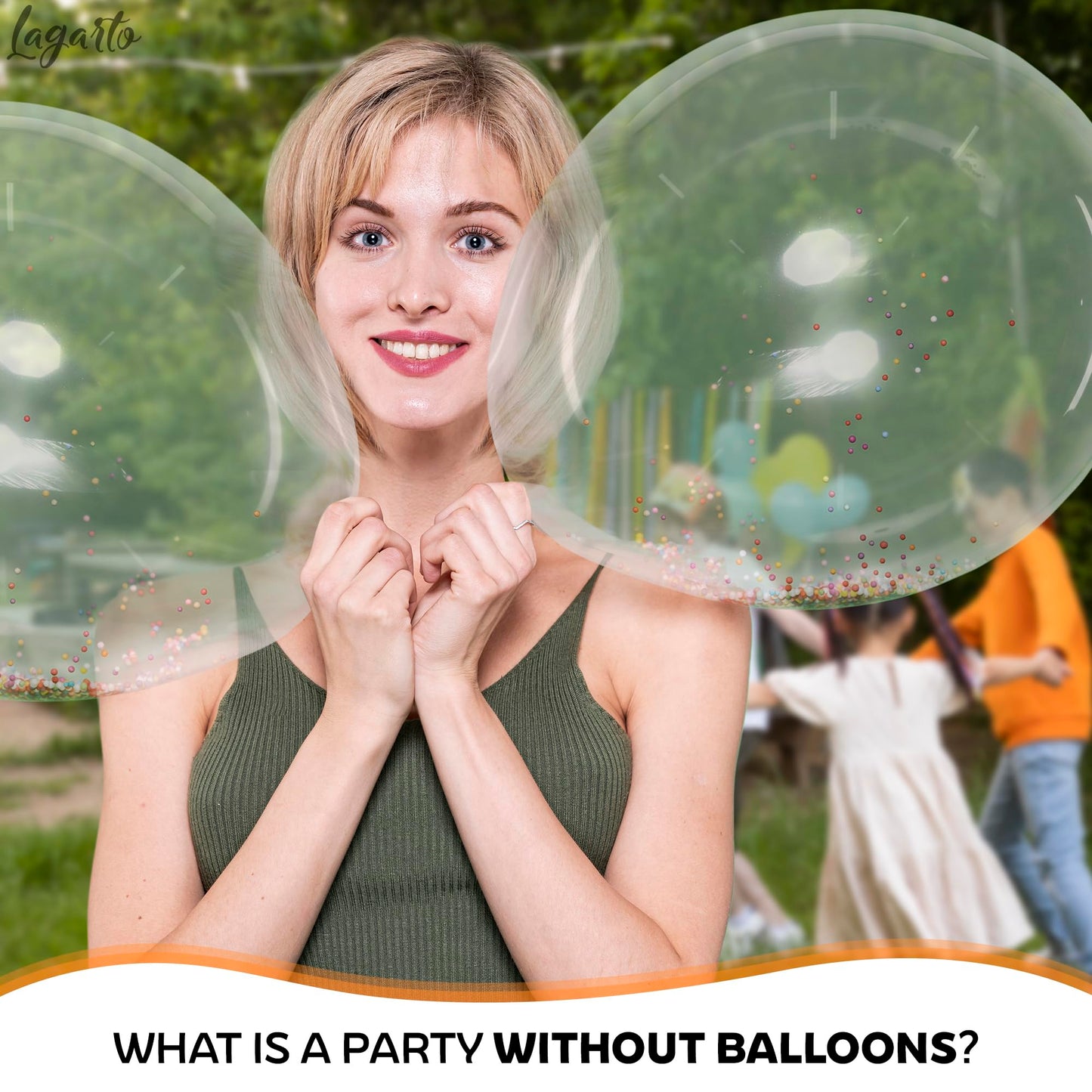 Clear Balloons for Stuffing – 12 Pack Large Clear Balloons, 20 Inch Transparent Helium Tpu Glossy Material – Bubble Balloon Design for Wedding Supplies, Birthday Decorations, Party Games & Photo Zones
