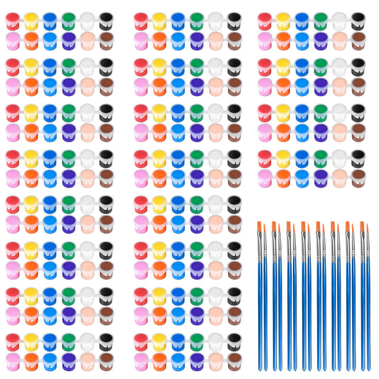 20 Pack Mini Acrylic Paint Set,12 Colors Acrylic Paints Strips for Kids&Adults Craft Paint,280 PCS Kids Painting Kit Container Strips Storage, Perfect for Home Birthday Classroom Party Favors……