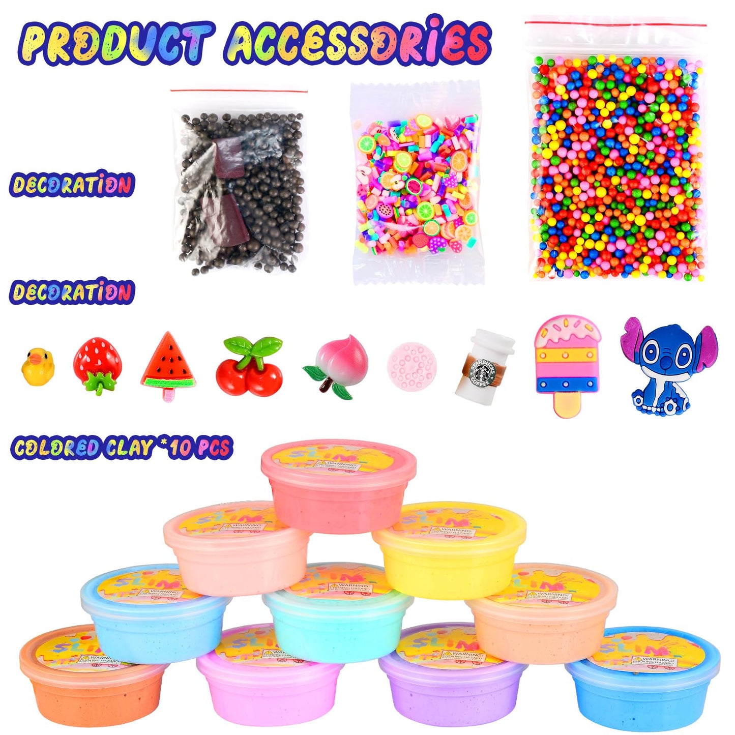 THGIEOHT Butter Slime Kit 11 Pack Party Favors for Kids, Colorful Stress Relief Toy for Girls Boys, Easter Filling Stuffers, Christmas Stocking Stuffers