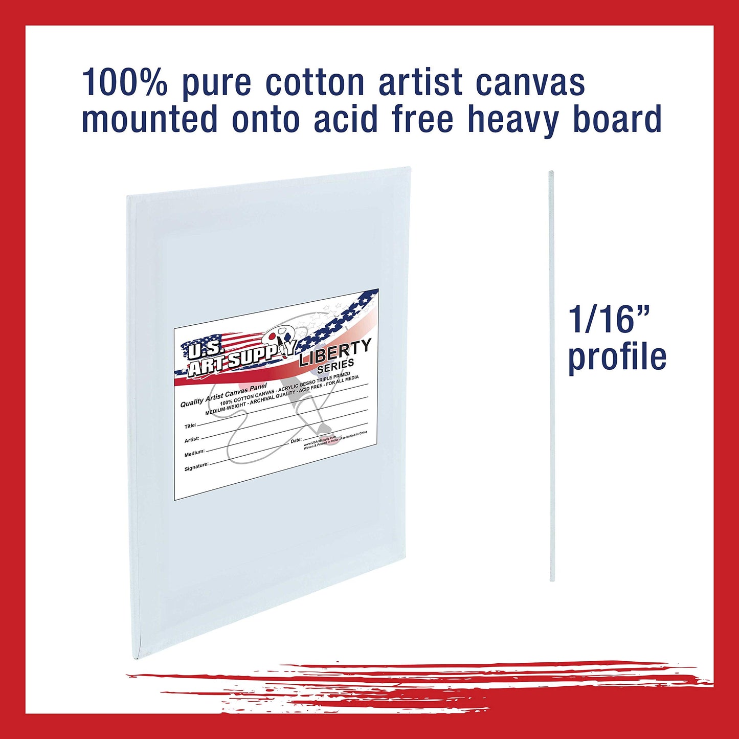US Art Supply 4 X 6 inch Professional Artist Quality Acid Free Canvas Panel Boards for Painting 24-Pack (1 Full Case of 24 Single Canvas Board Panels)