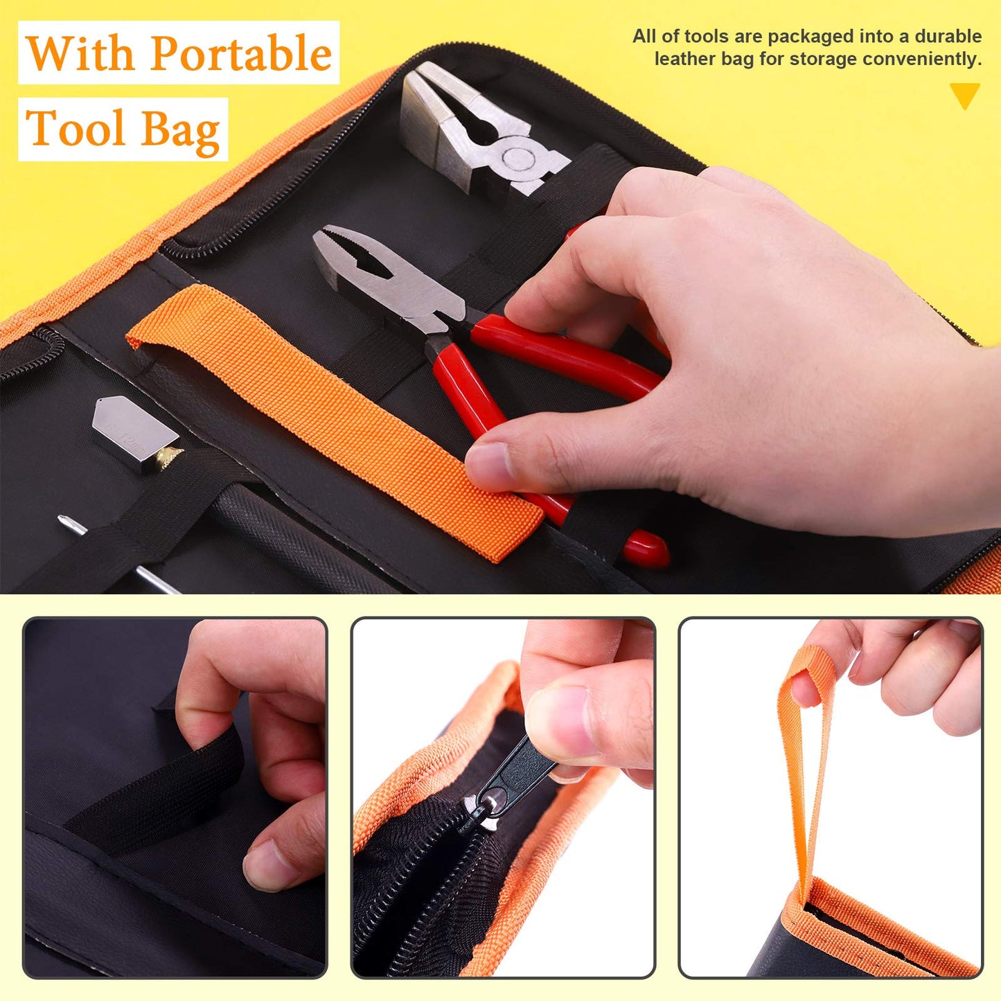 3Pcs Premium Glass Running Breaking Pliers and Class Cutter Kit, Heavy Duty Glass Cutting Tool with Rubber Tip, Work Great for Stained Glass, Mosaics, Fusing, Breaking