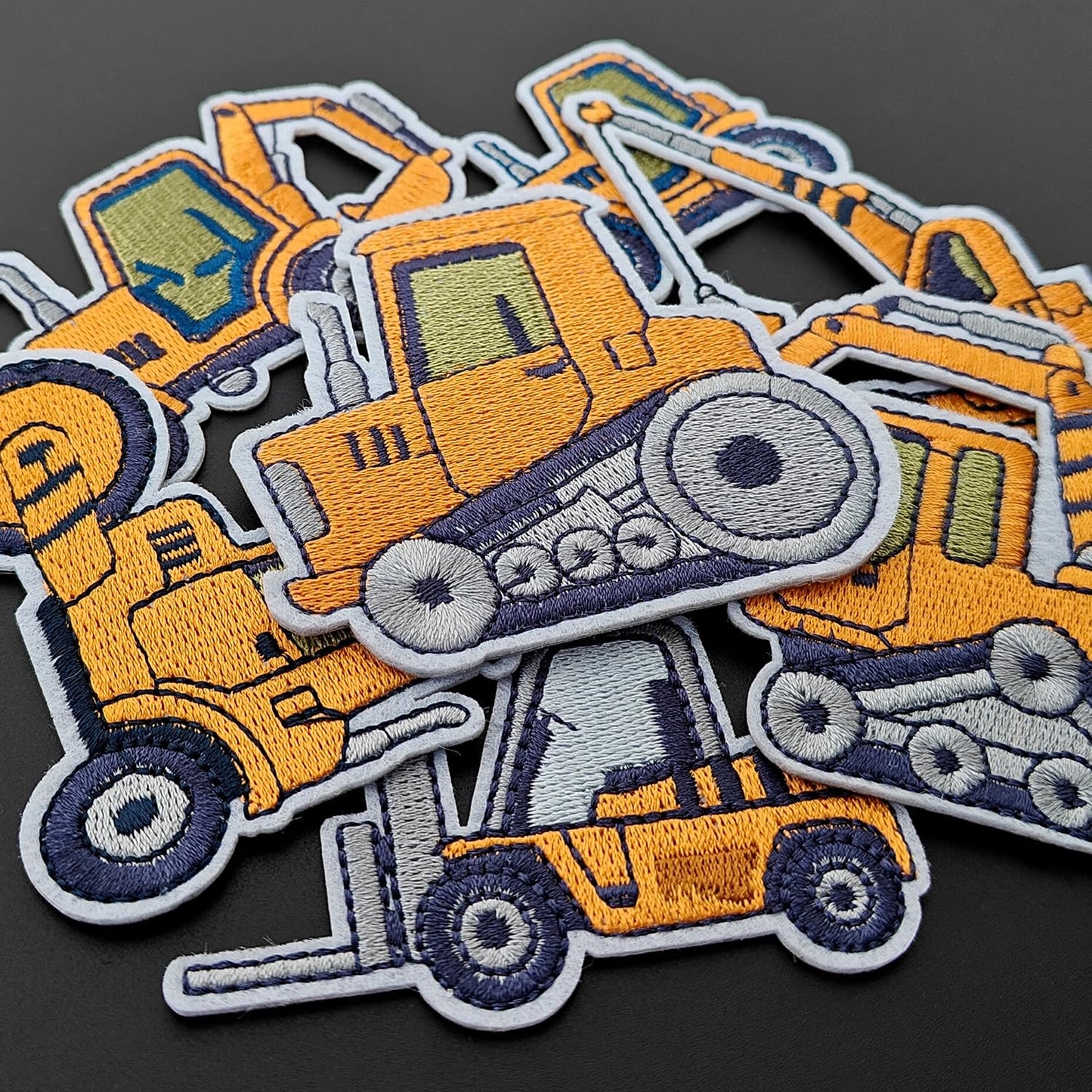 Construction Vehicles Patches, Embroidered Iron On/Sew On Excavators Patches, Boys Kids Applique Patches for Clothing, Jackets, Hats, Backpacks, Jeans