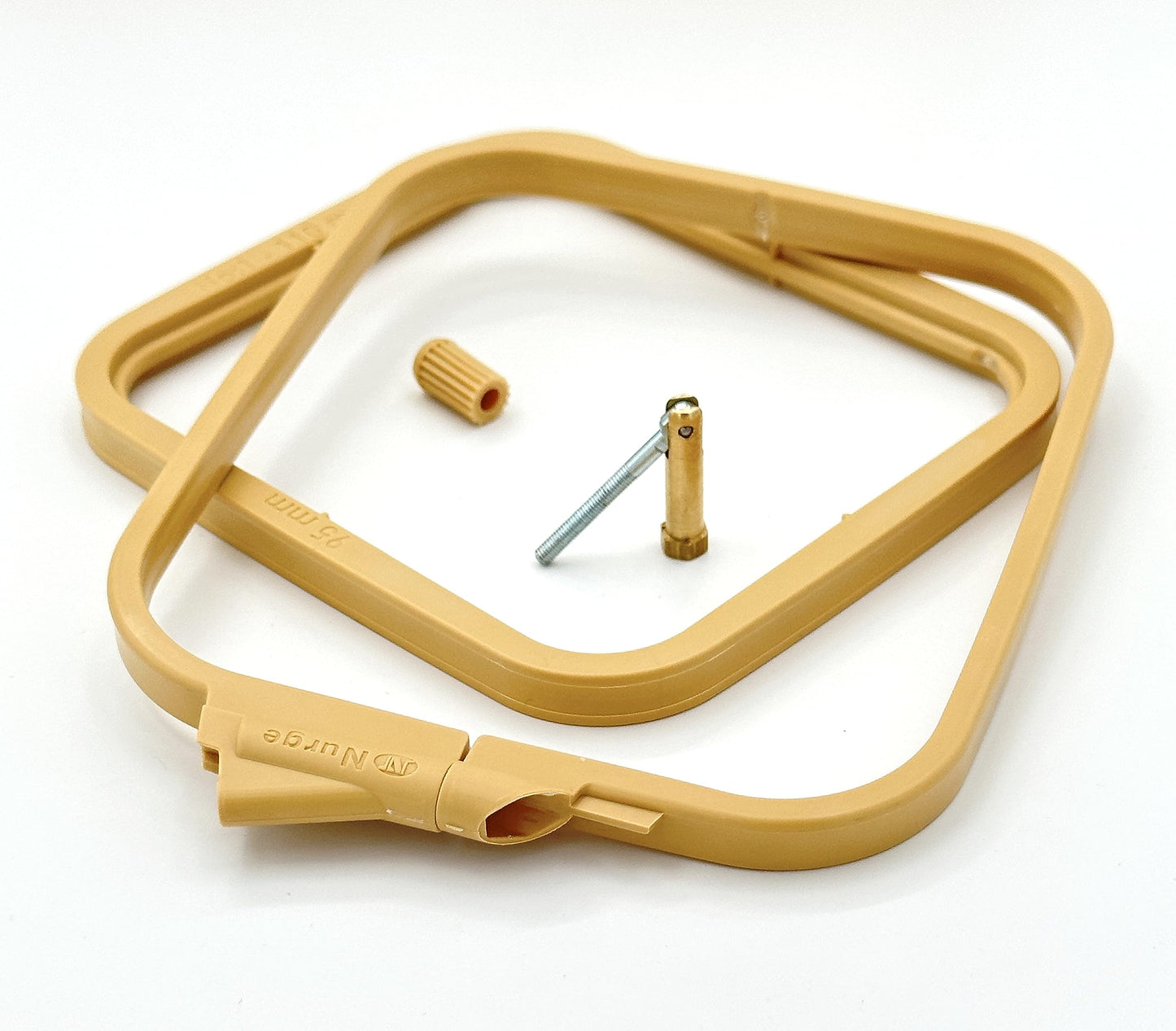Beige Plastic Square Embroidery Hoops, Cross Stich Hoop, Punch Needle Hoop (4 Pcs Set)