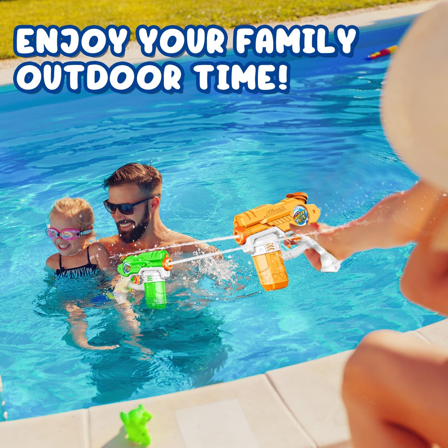 Water Guns for Kids Adults, 6 Pack Squirt Guns Soaker Blaster 220CC Capacity Long Range Super Water Gun Pistols for Boys Girls Toddlers Swimming Pool Water Toys (6)