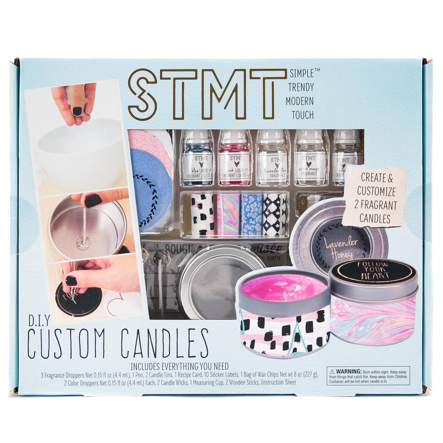 D.I.Y. Custom Candles, Candle Maker Kit, DIY Candle Making Set, Make Your Own Candle Starter Kit for Kids, Ages 8+, Colors may vary
