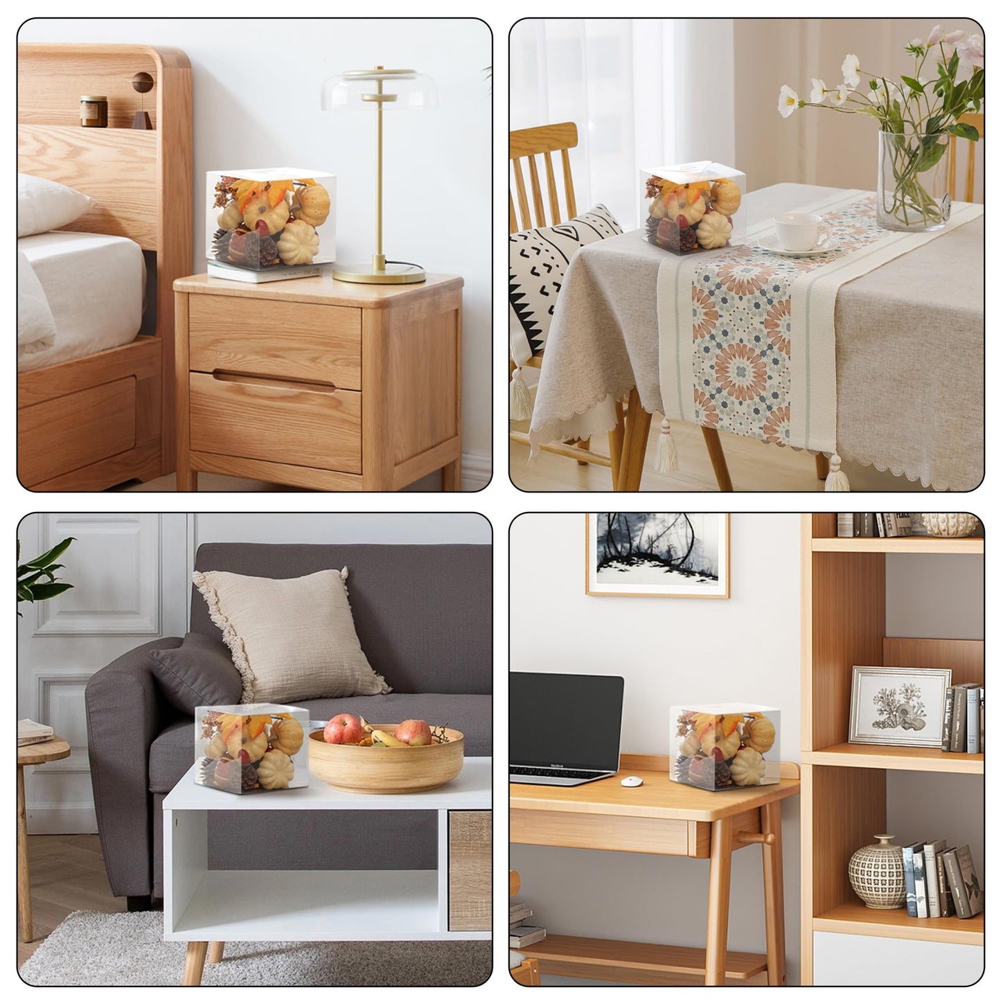 Artgar Pumpkin Decor Set, 23 PCS Fall Harvest Decorations Including Mini Pumpkins, Acorns, Pinecones, Berries, Maple Leaves for Home Table Wedding DIY Fall Halloween Thanksgiving Decor