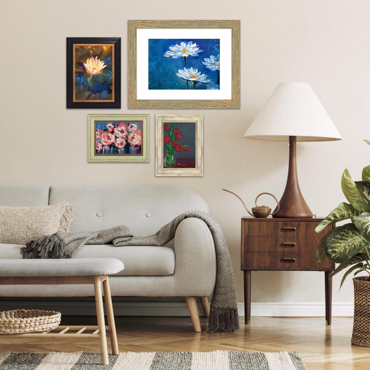 4 Pack 4x6 Picture Frame - Picture Frames with Plexiglass,Photo Frame for wall & tabletop picture frames