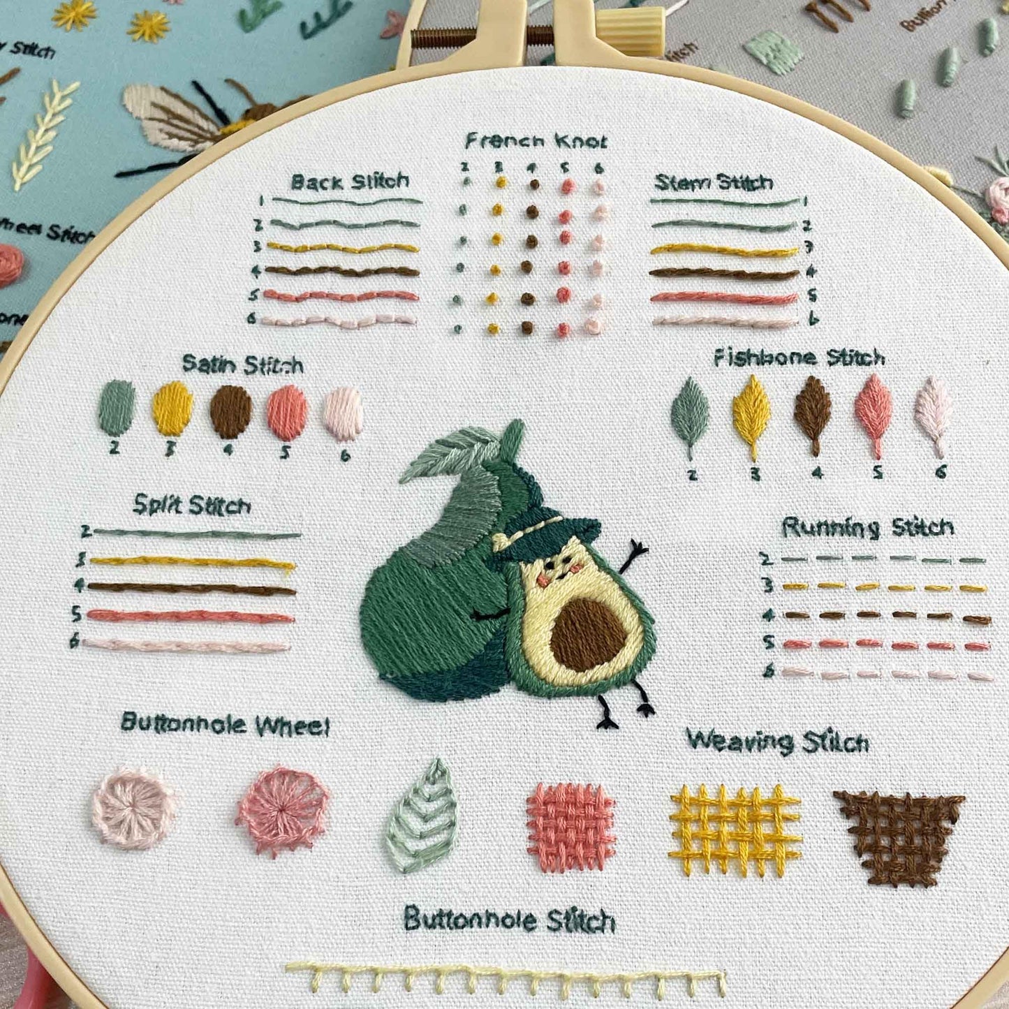 3 Embroidery kit for Beginners, Beginner Embroidery Kit for Adults. Starter Kits to Learn 28 Different Stitches, Including Fabric with Prints, Threads, Needles, Hoop and Video tutorials…