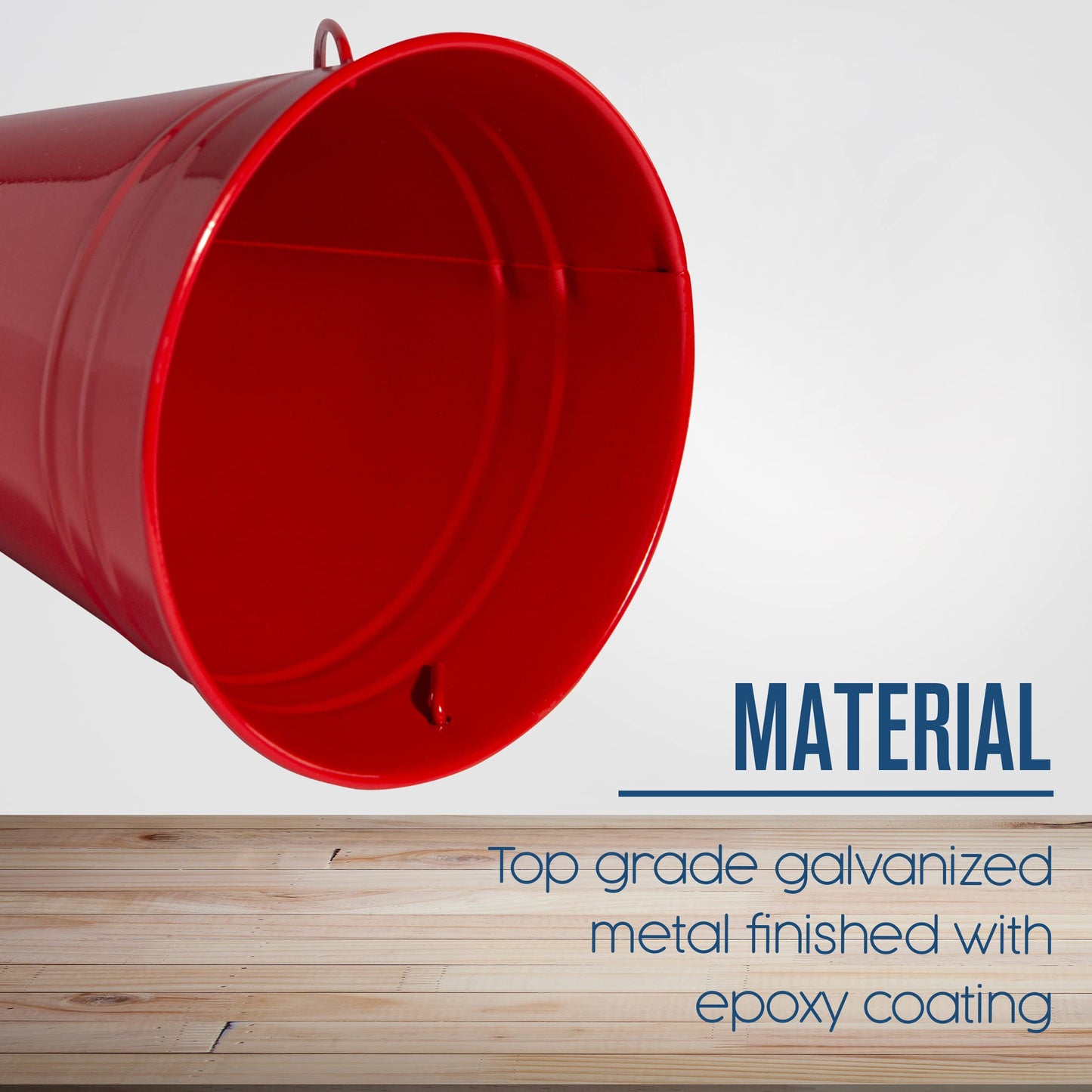 Metal Buckets, Galvanized Buckets, Small Buckets, 4.5" W x 5" H, 12 Pack, Tin Buckets, Mini Buckets, Small Metal Bucket, Metal Pail, Small Pail, with Handle, Red, for Party Favors, Classroom, Crafts