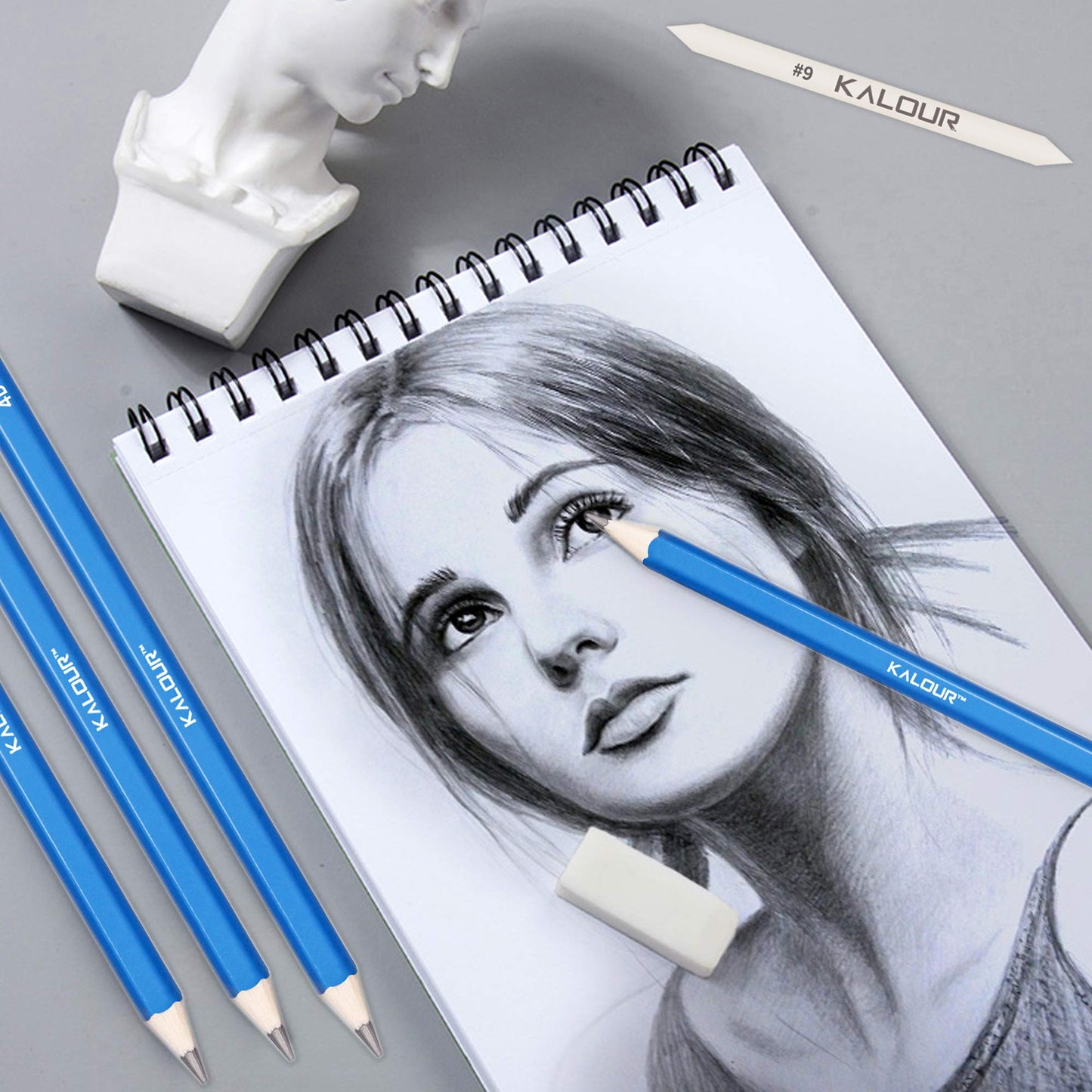 33 Pro Drawing Kit Sketching Pencils Set,Portable Zippered Travel Case-Charcoal Pencils, Sketch Pencils, Charcoal Stick,Sharpener,Eraser.Art Supplies for Artists Beginner Adults Teens