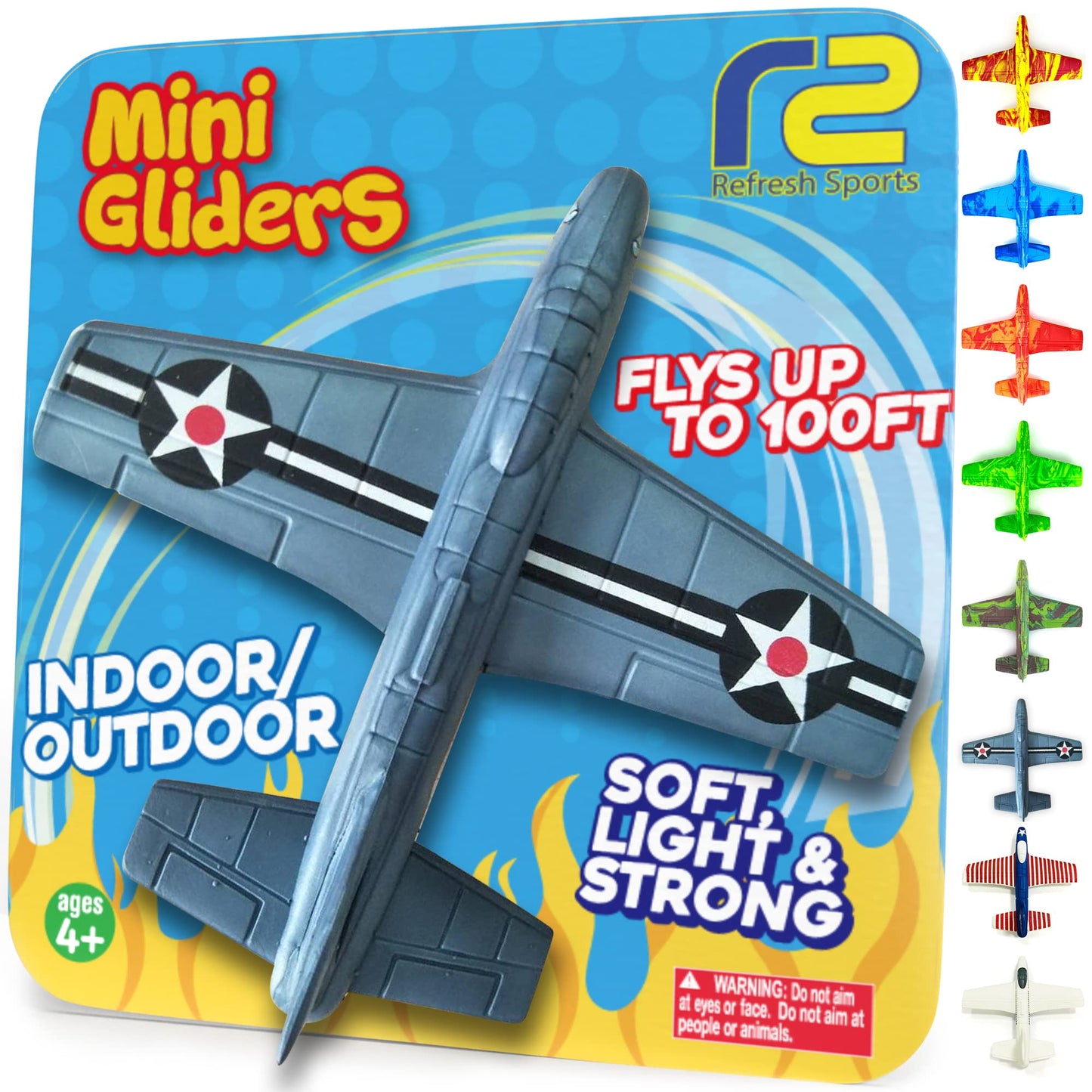 Foam Airplane for Kids: Airplane Toy Glider Plane Styrofoam Airplanes - Best Summer Gifts for Boys for All Ages 4 5 6 7 8 + Year Old - Outside Toys Air Planes Outdoor Army Toys for Kids Presents