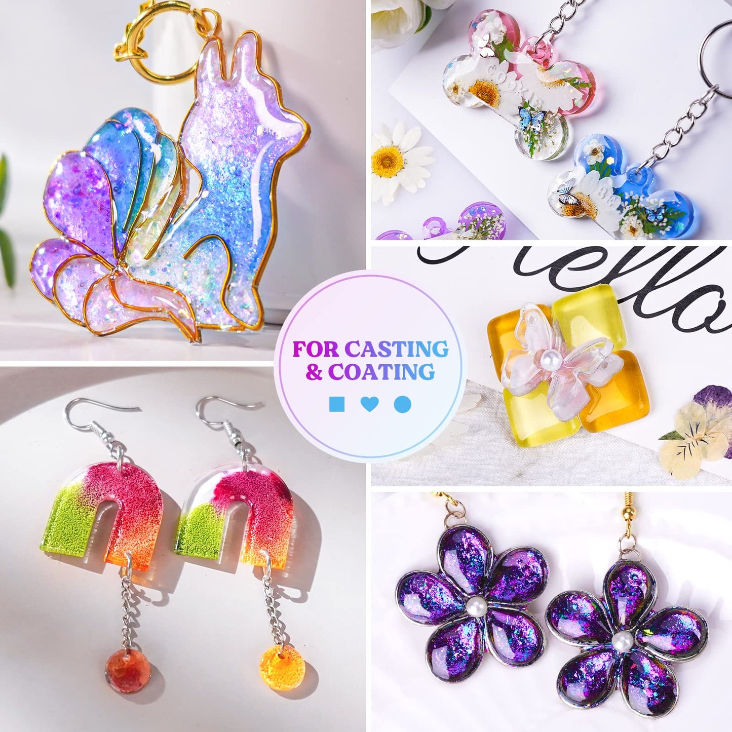 UV Resin,200g Low Viscosity Crystal Clear Ultraviolet Thin Epoxy Resin, Quick-Curing&Low Shrinkage UV Resin Kit for Crafts, Jewelry Making, Casting