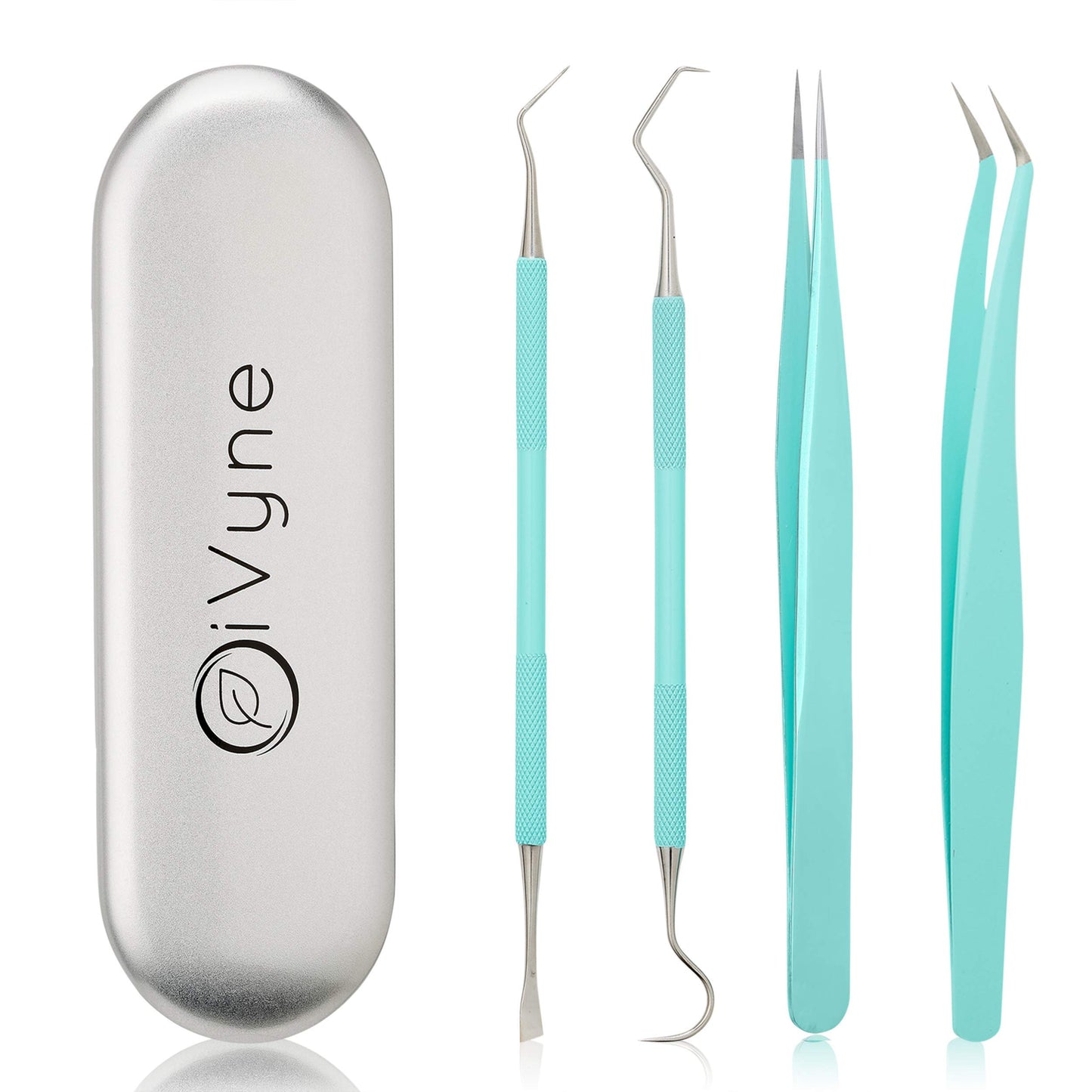 Premium Vinyl Weeding Tool Kit - Precision Stainless Steel Weeder - Hook and Pick with Fine Tweezers Crafting Set - by iVyne