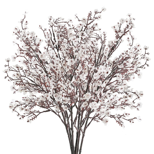 Babys Breath Artificial Flowers 6 Bundles White Fake Silk Flowers Faux Gypsophila Bouquets Real Touch Fake Flowers Bulk for Home Decor DIY Wedding Party Table Centerpieces Decor