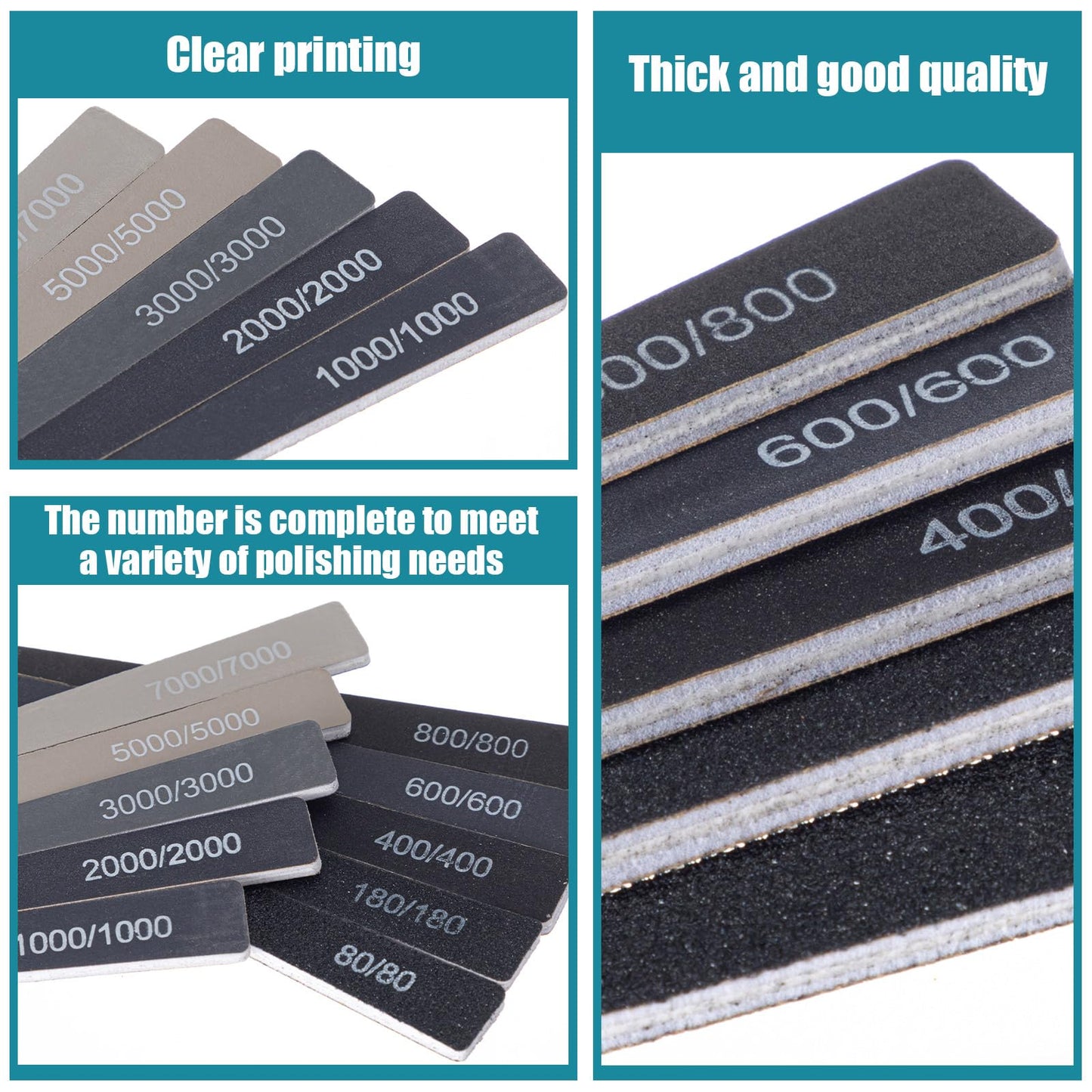 20 Pcs Sanding Sticks for Plastic Models Polishing Sticks Assorted Metal and Wood Sanding Tools Accessory for Model Craft Amateur Beginner(Low Grits and High Grits,Groovy Style)