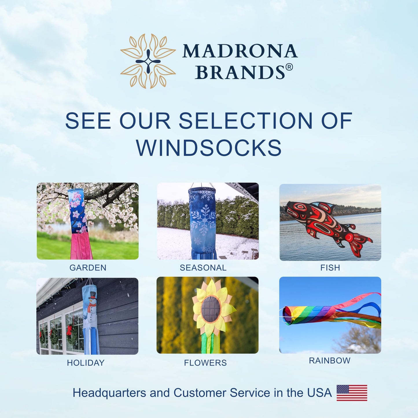 Fall Leaves Windsock | Durable Outdoor Hanging Wind Decoration | Patio, Porch, Yard | 48 Inch