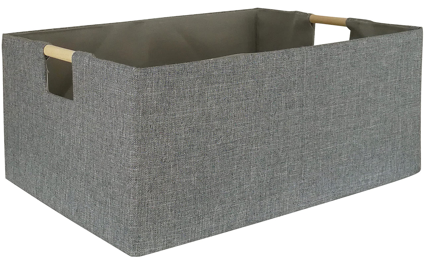 Storage Bin for Shelves Rectangle Closet Baskets Foldable Box with Handles Gray Shelf Baskets Toy Boxes for Home Office Car Dormroom