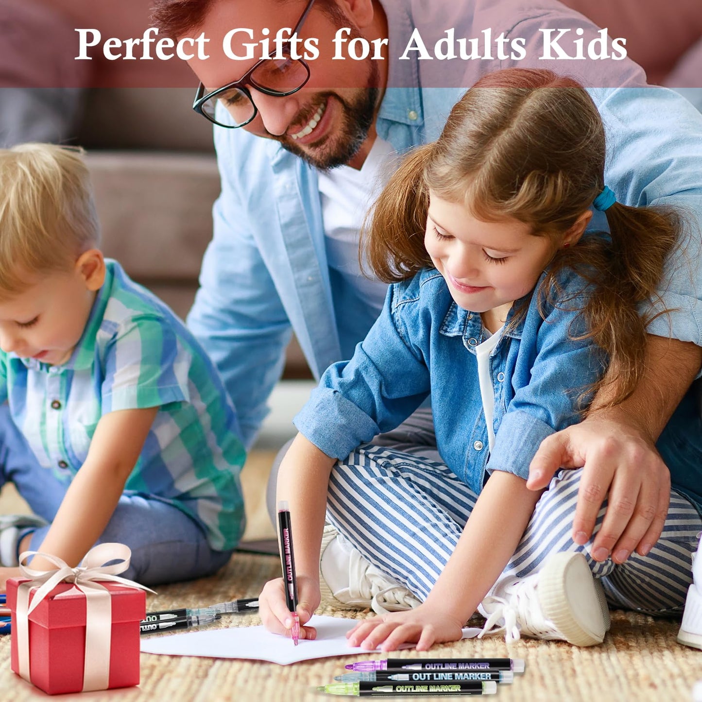 Markers Outline Glitter Gel Pens: 12 Christmas Stocking Stuffers Teenage Tween Teen Girl Gifts Trendy Stuff Cute Arts Crafts Art Supplies Kids Ages 4 6 7 8 9 10 14 16 18 Year Old