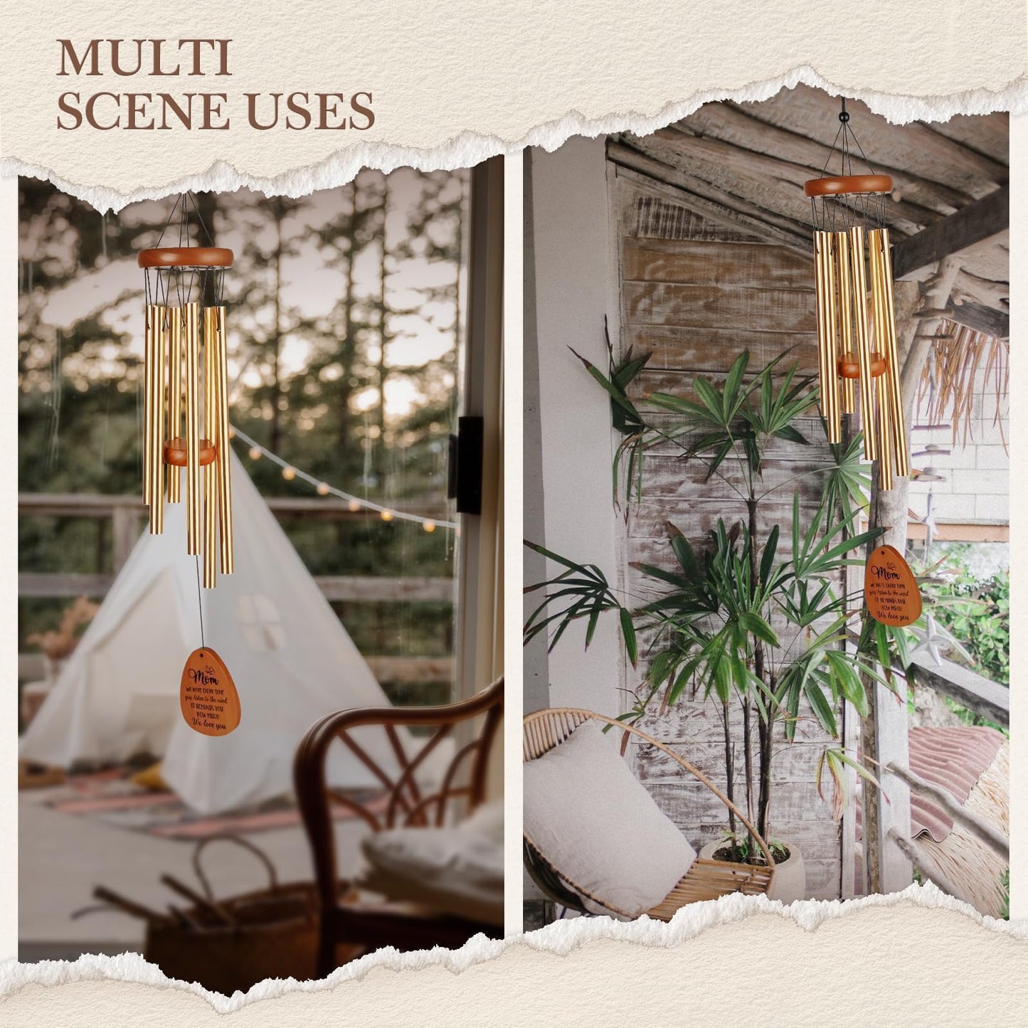 Leebbsin Gifts for Mom, Moms Wind Chimes, Mother's Day Best Gift for Mom, Mother Birthday Gift from Daughter Son, Love Reminder Gifts for Mother's Day Christmas