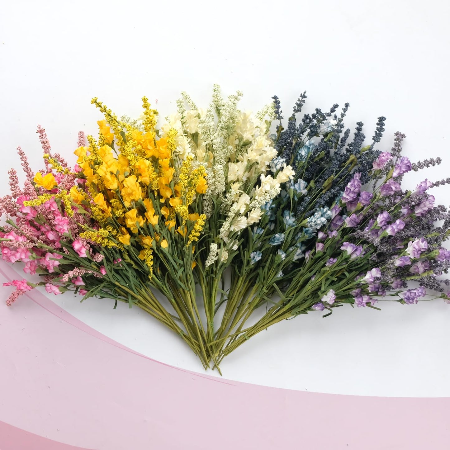 TEMPUS 10Pcs Artificial Flower Bulk Spring/Summer Flowers Wedding Party Vase Bouquet Floral Arrangement Home Decor Indoor Decor(Pink)