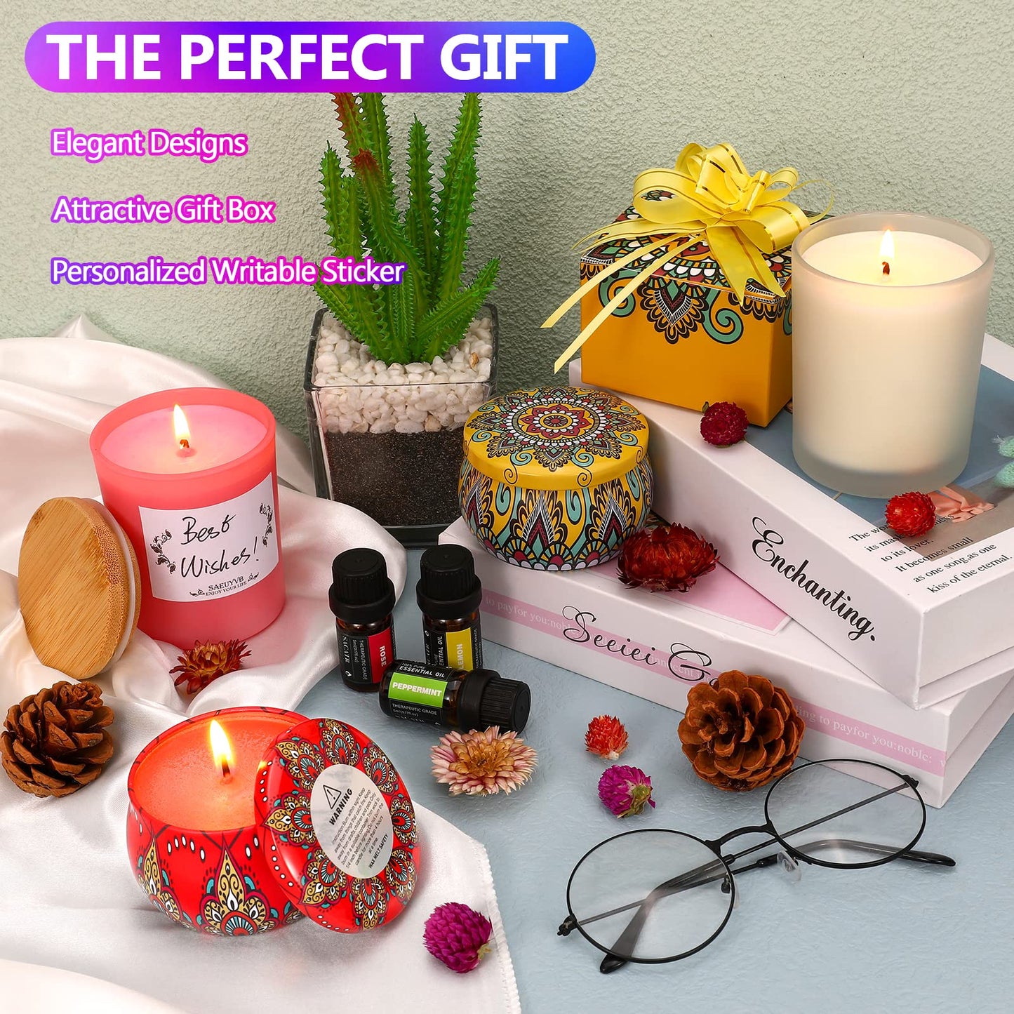 Candle Making Kit,Candle Making Kit for Adult with Wax Melting Pot,DIY Starter Soy Candle Making Supplies/Kit - Perfect as Home Decorations