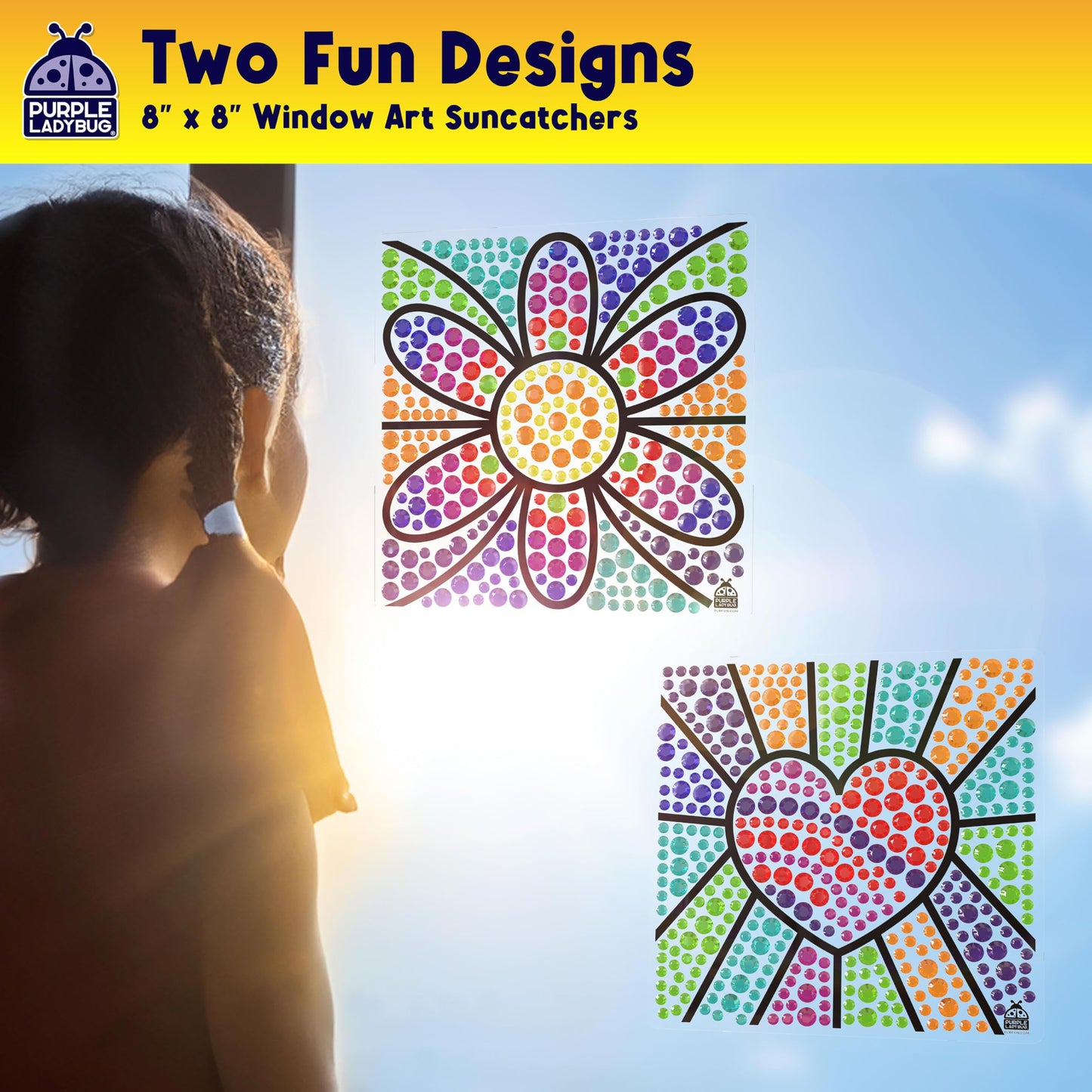 SUNGEMMERS DIY Gem-Sticker Window Diamond Art Suncatcher Kits - Summer Toys for Children, Birthday Gifts for 6 7 8 9 10 11 12 Year Old Girls & Boys, Fun Arts & Crafts for Kids Ages 8-12 6-8