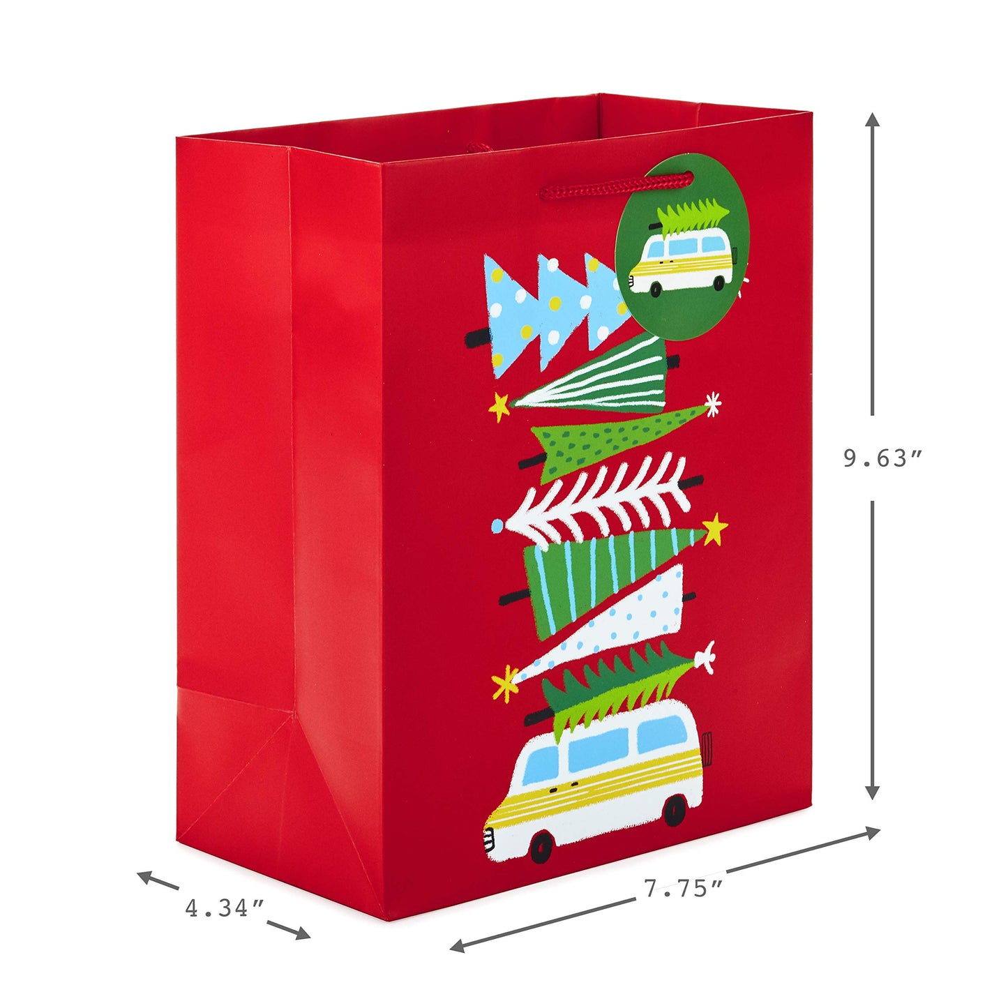 Hallmark 9" Medium Christmas Gift Bag Bundle, Merriest Christmas (Pack of 6, 3 Designs)