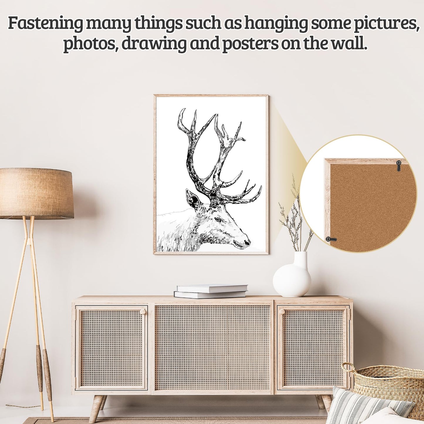 Picture Frame Turn Button Fasteners Set, 100 PCS Picture Frame Backing Clips Photo Frame Hardware Clips with 100 Pieces Screws for Hanging Pictures, Photos, Drawing by PinCute (Black)