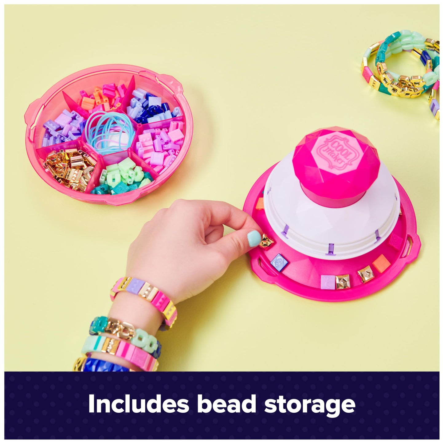 Cool Maker, PopStyle Bracelet Making Kit with 170 Beads, Make & Remake 10 (Packaging May Vary), Arts and Crafts Jewelry Kit, Kids Toys for Ages 7 and up