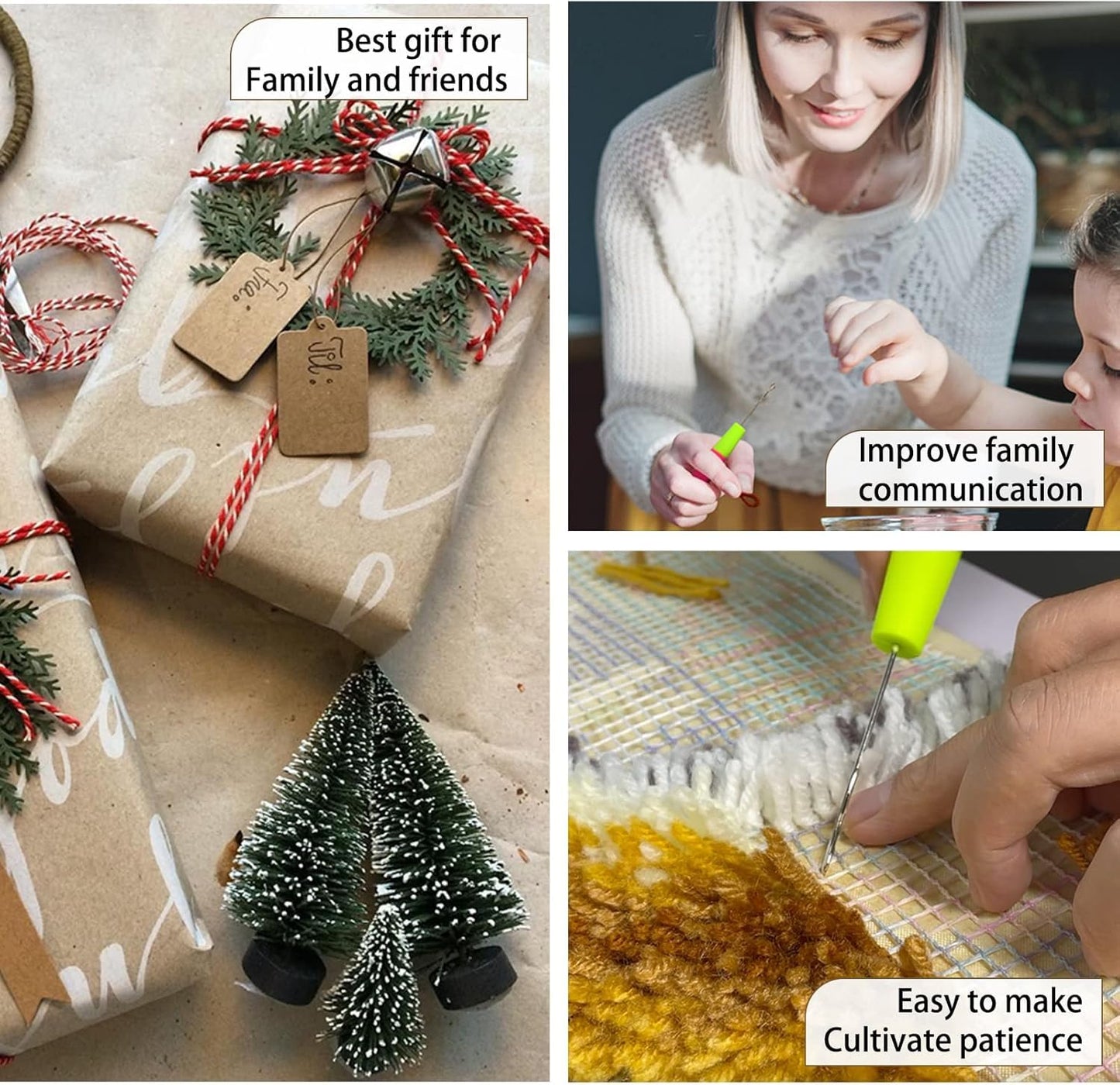 Sunset Dolphins Latch Hook Rug Kit for Adults Kids Beginners, 2 Dolphins Pattern Rug Making Craft Embroidery Tapestry Set Home Decoration 20.5X15inch