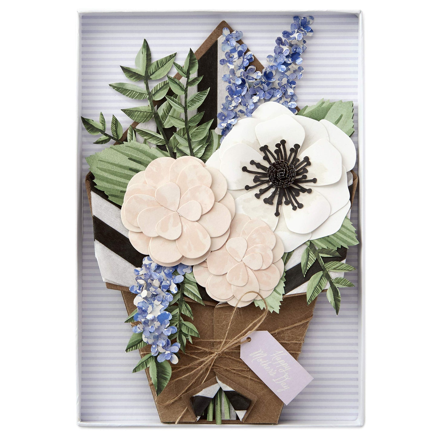 Hallmark Signature Paper Craft Flowers Displayable Bouquet Mothers Day Card for Mom (1499MBC1027)