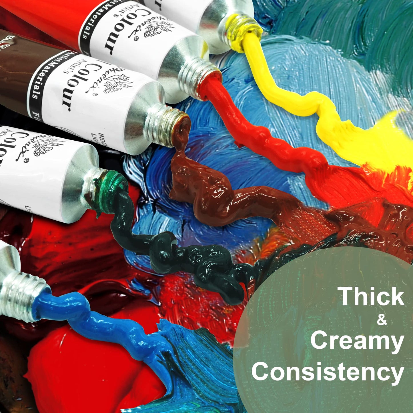 Oil Paint Set, 12x12ml/0.4 Fl Oz Tubes, Non-toxic Oil Based Paints for Canvas Craft Painting, Great Value Art Supplies for Artists, Adults & Beginners