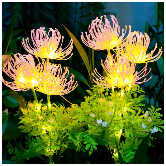 DooYard Solar Garden Lights, Solar Flowers Lights with Glowing Flowers & Stems, Upgraded Solar Panel, Solar Lights Outdoor for Garden Decoration,Yard Decor and Gift for Mother (2 Pack)