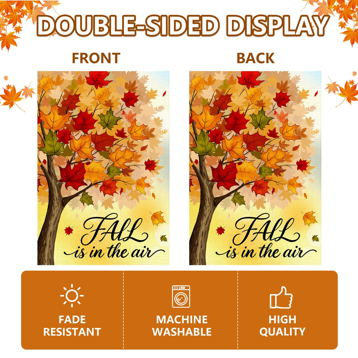 Agroon Fall Garden Flag 12x18 Inch Double Sided