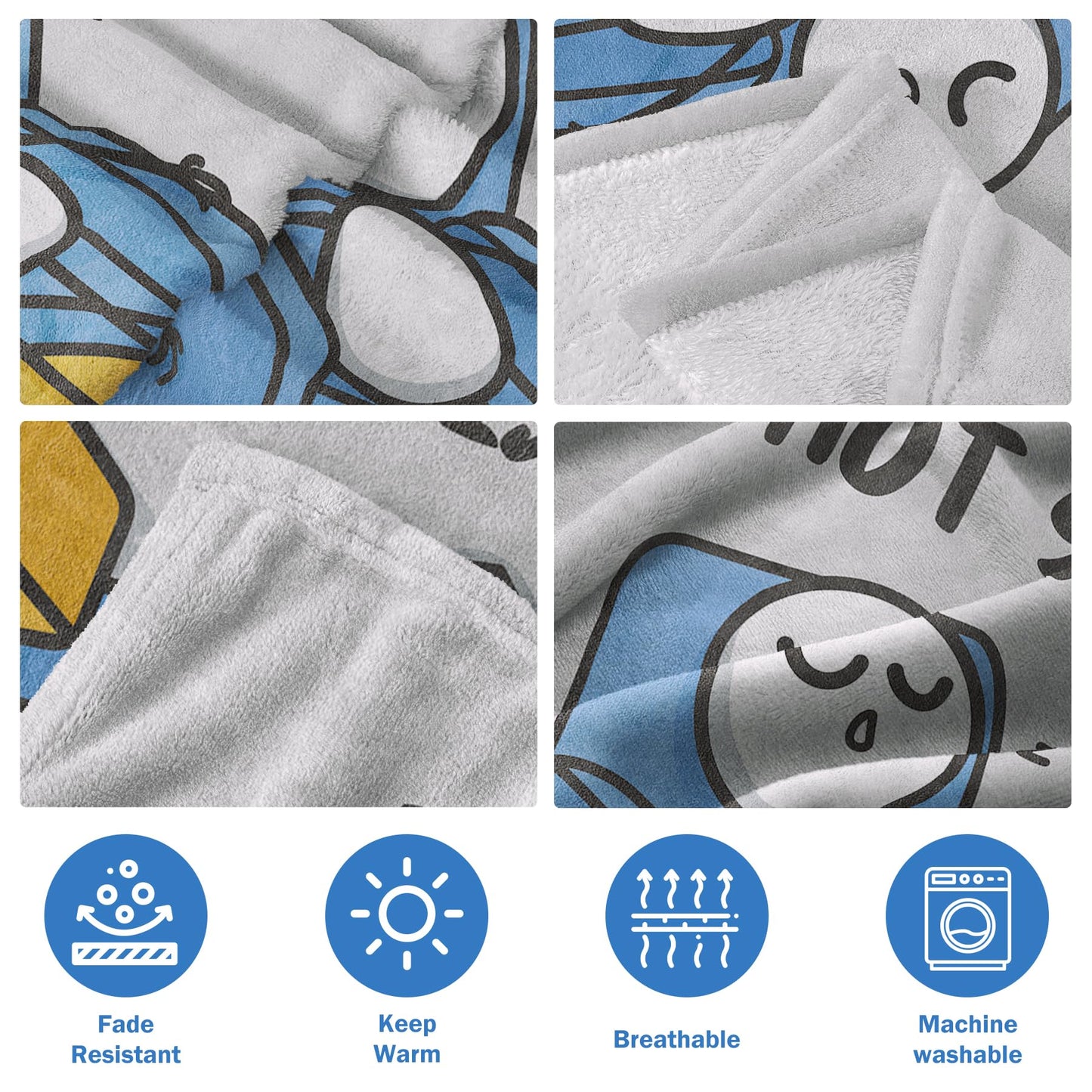 GoMelley Funny Fathers Day Birthday Gift for Dad Husband, Dad is Not Sleeping Blanket, Dads Gifts from Daughter Son, Super Soft Throws Blanket for Couch and Napping, 60" x 50" (Gray)