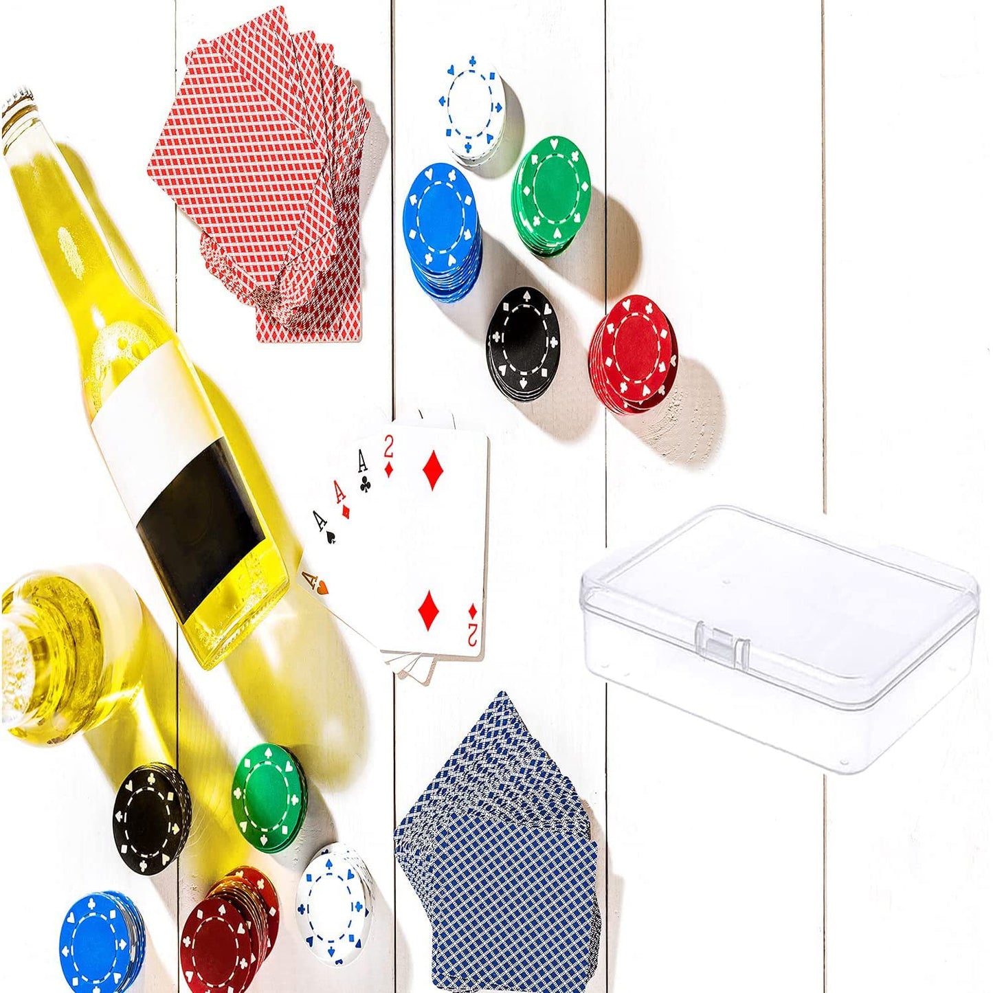 12 Pcs Mini Plastic Storage Containers Box with Lid, 5x4x1.3 Inches Clear Rectangle Box for Collecting Small Items, Beads, Game Pieces, Business Cards, Crafts Accessories