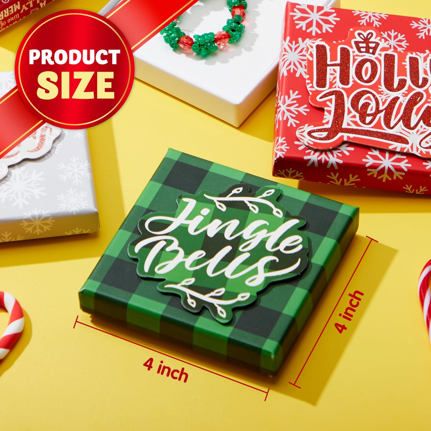 JOYIN 9 PCS Christmas Card Holders Gift Boxes, Square Gift Card Boxes for Holiday, Cash Holder Gift Boxes, Christmas Candy Wrapping Paper, Gift Extra-Special