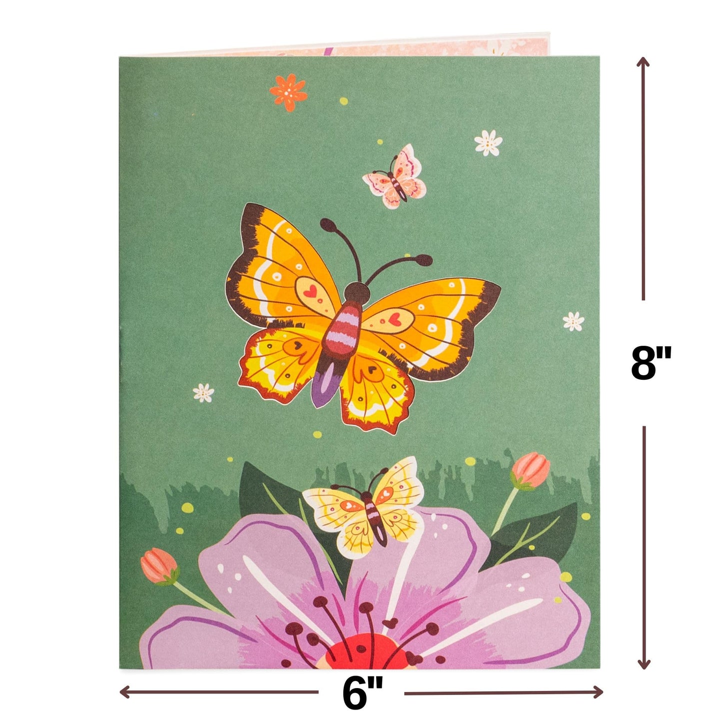 Frndly by Paper Love, Floral Bliss 3D Pop Up Card, Gift for Mothers Day, Birthday, Wedding, Anniversary, Thank You, Get Well, All Occasion - Handcrafted 100% Recycled and Eco-Friendly, 8" x 6" Cover - Includes Envelope and Note Tag