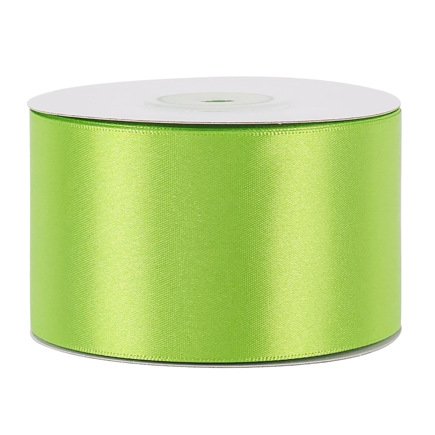 Lime Satin Ribbon 2 inch Lime Ribbon Double Faced Satin Ribbon by 25 Yards Lime Green Ribbon for Christmas Tree, Wreaths, Crafts, Satin Weddings, Flower Bouquet, Holiday Decorating