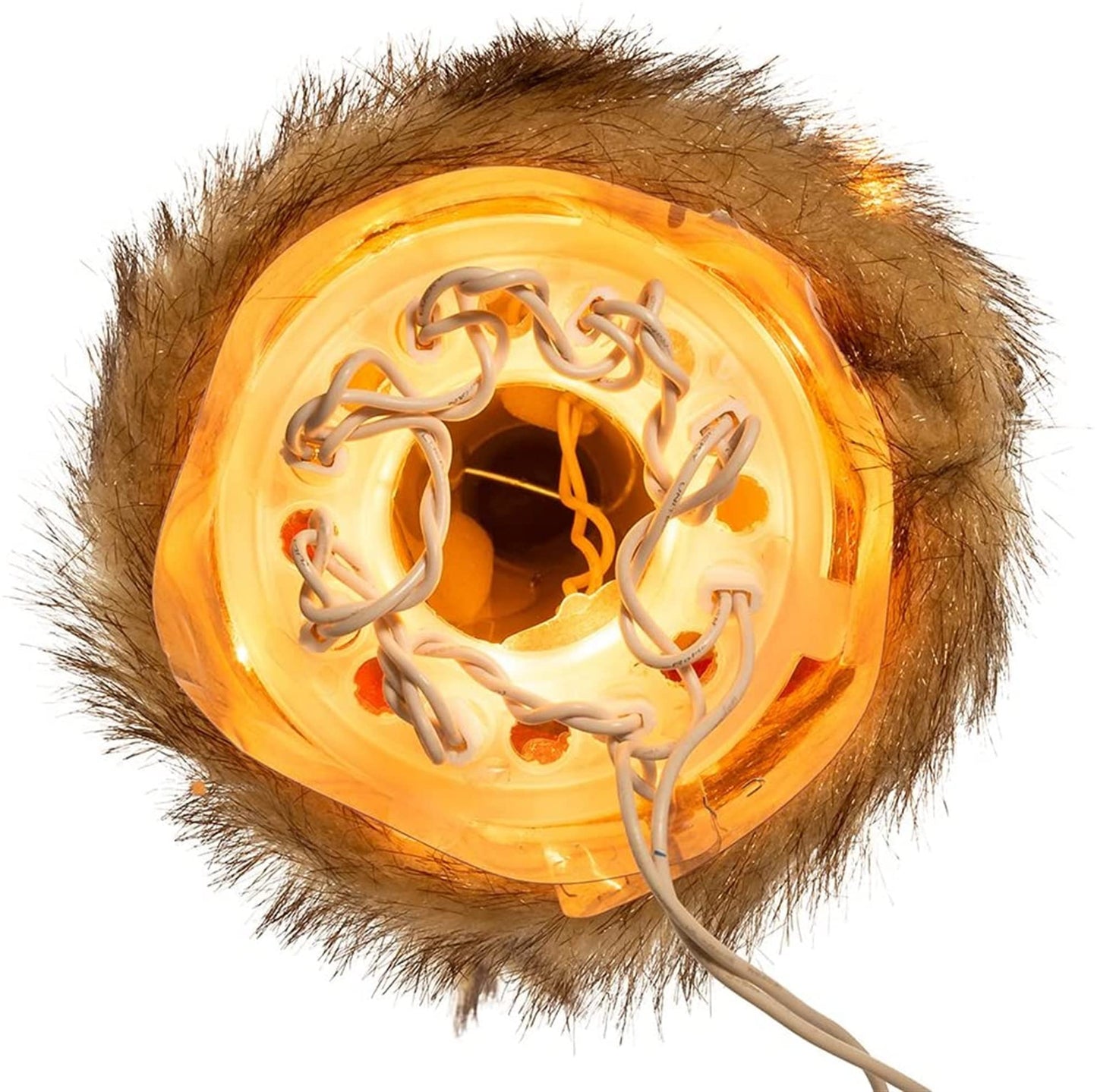 Kurt Adler 10-Light Burgundy and Brown Santa Treetop, 10-Inch