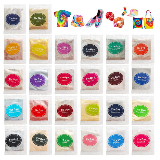 26 Colors Tie Dye Powder, Rainbow Tie Dye Powder Fabric Dye for Tie Dying, Tie Dye Kits DIY Coloring Party Supplies Suitable for Children Adult (26 Colors)