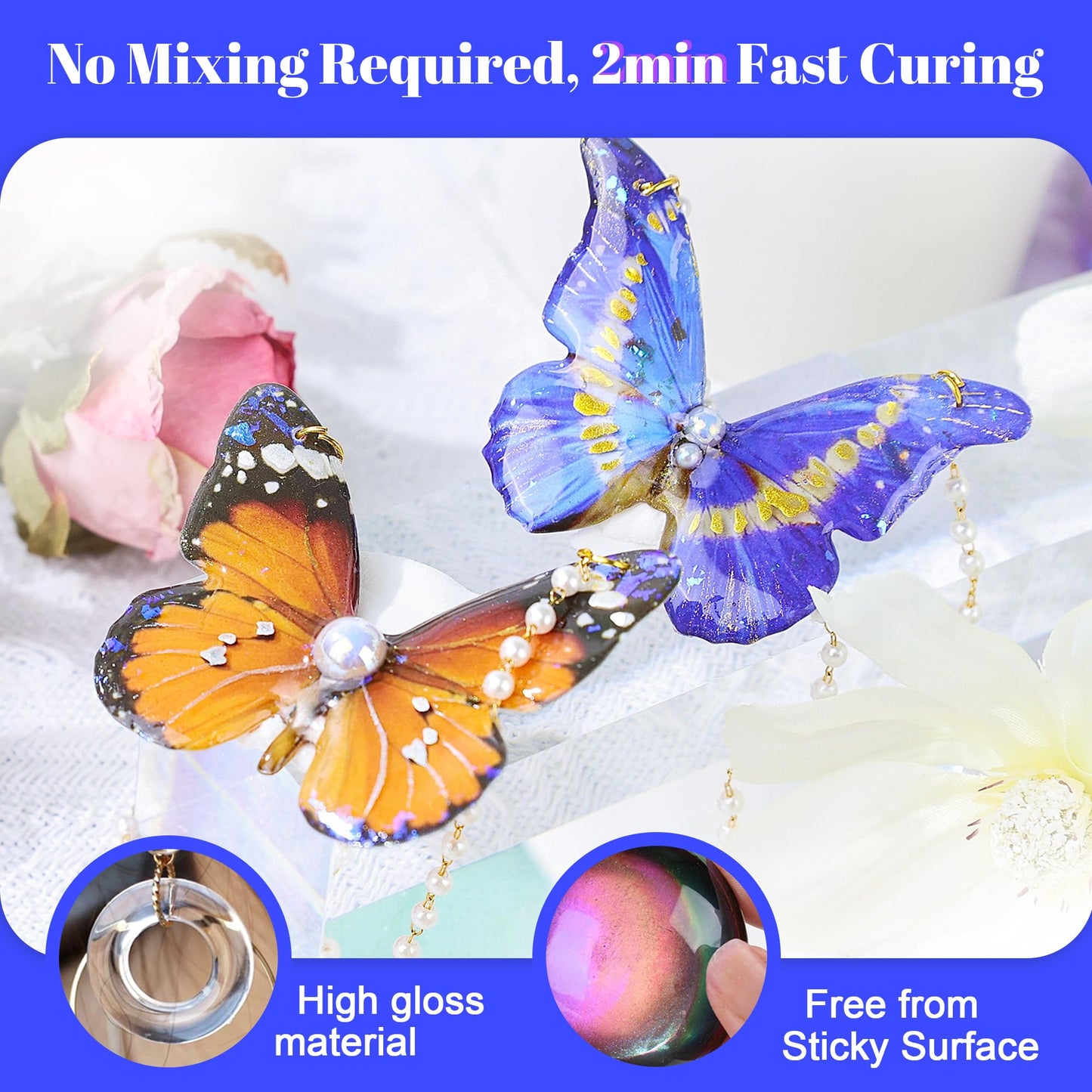 1000g UV Resin Bulk, High Hardness & Crystal Clear Premixed Resina UV for Jewelry Making (1000g)