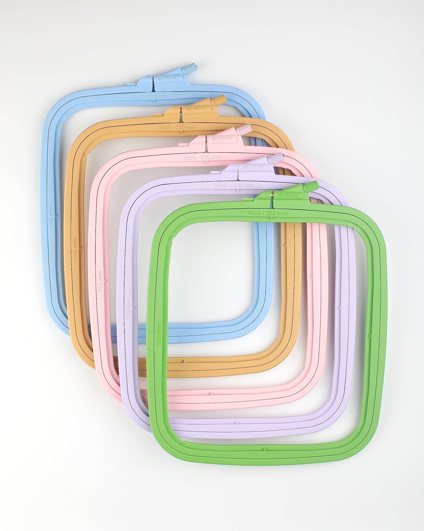 Blue Medium (No:3) Plastic Square Embroidery Hoop, Cross Stitch Hoops, Punch Needle Hoop , DIY Craft Sewing,ABS Plastic Embroidery Hoops